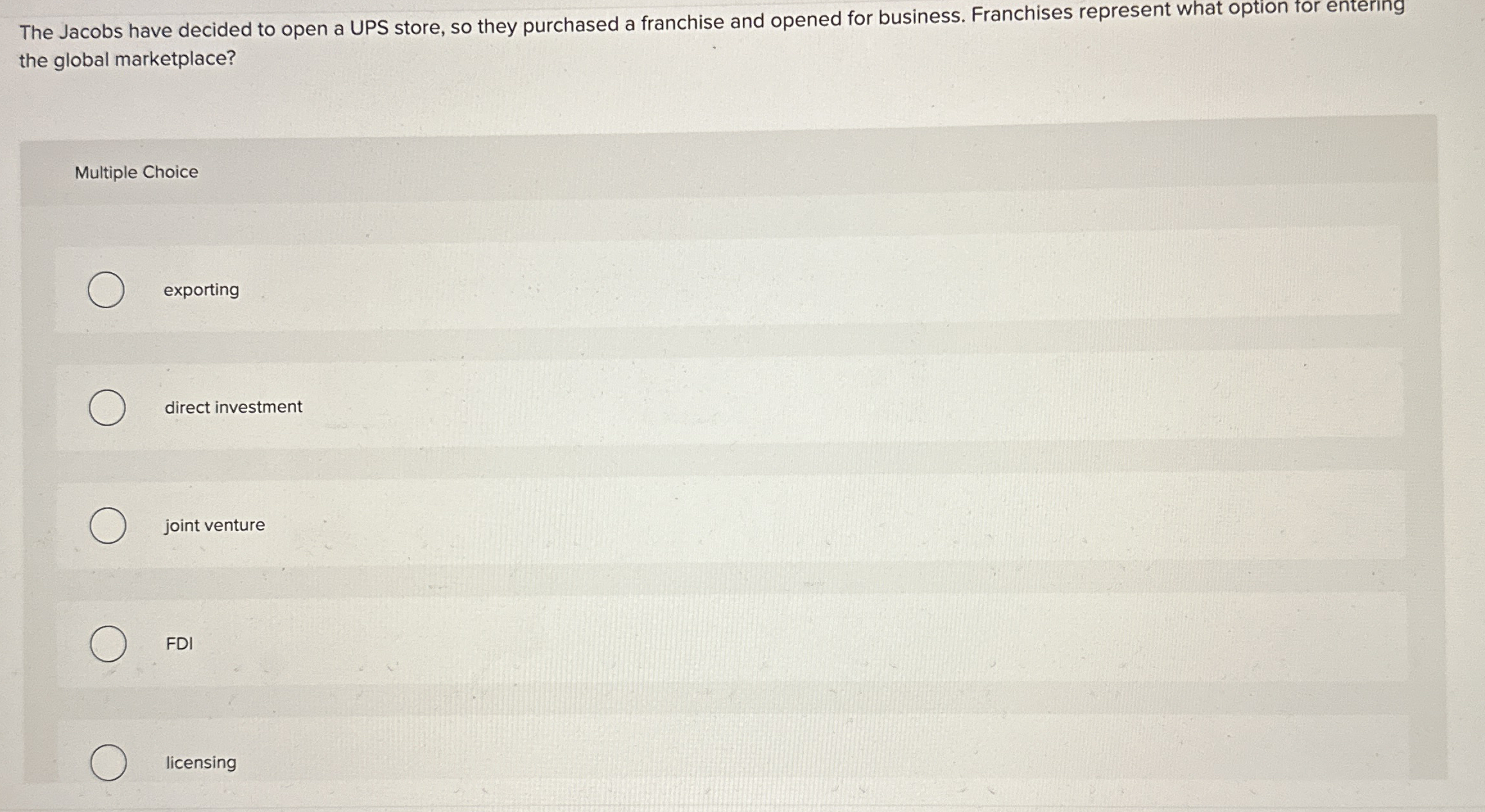  The Jacobs have decided to open a UPS store, so they