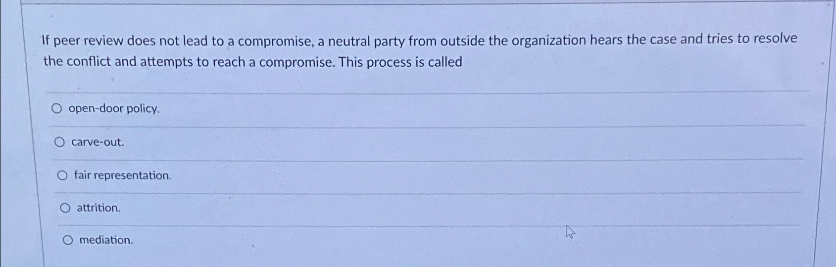  If peer review does not lead to a compromise, a neutral