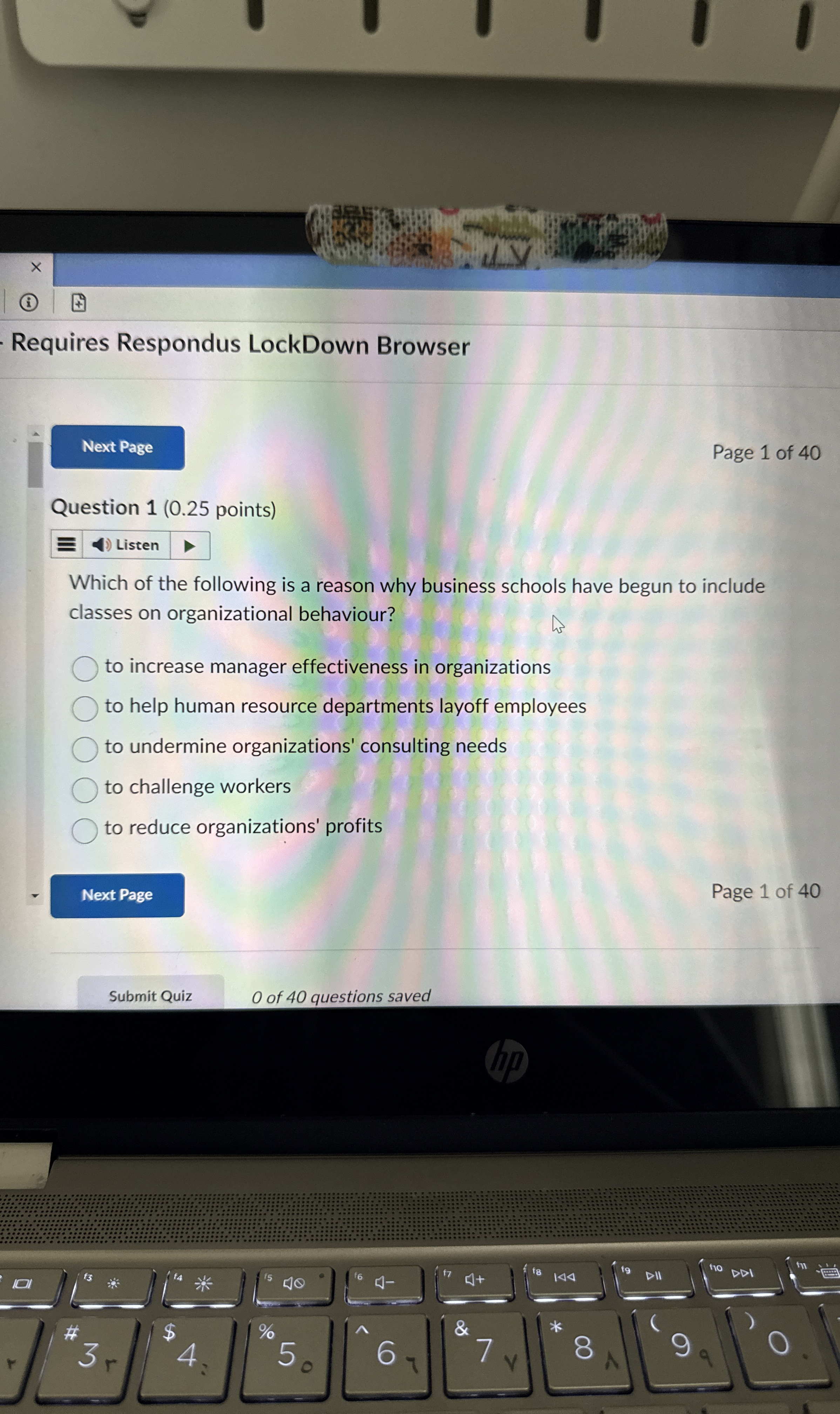  Question 1(0.25 points) Which of the following is a reason why