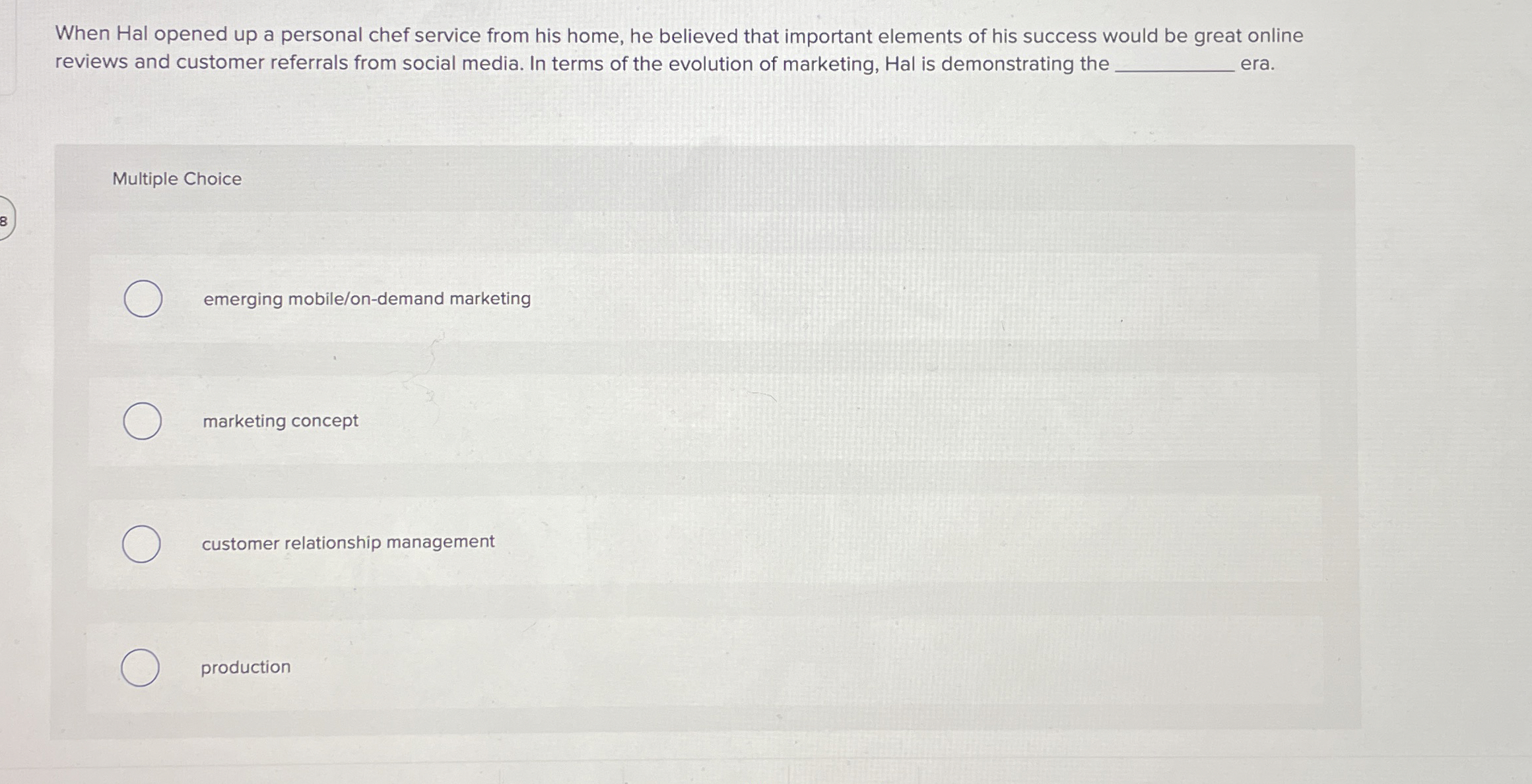  When Hal opened up a personal chef service from his home,