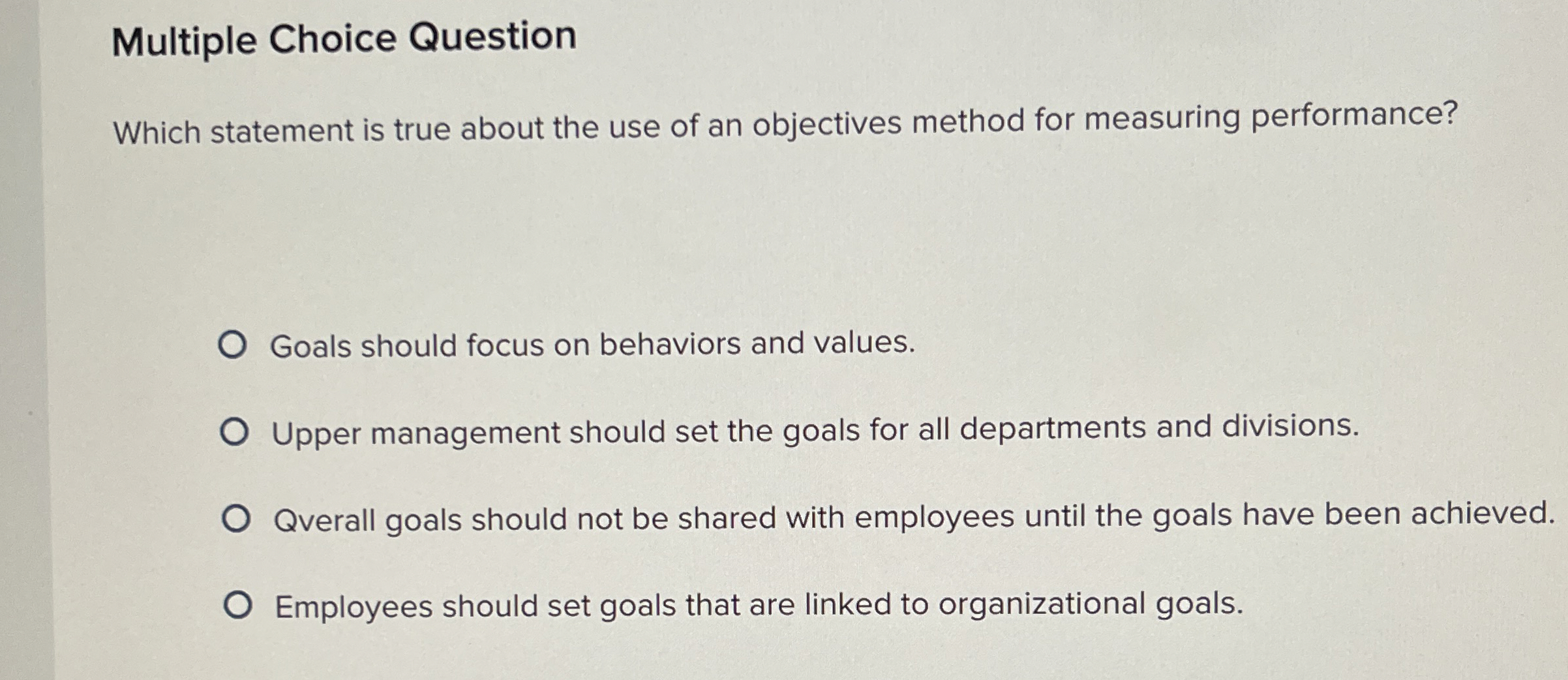  Multiple Choice Question Which statement is true about the use of