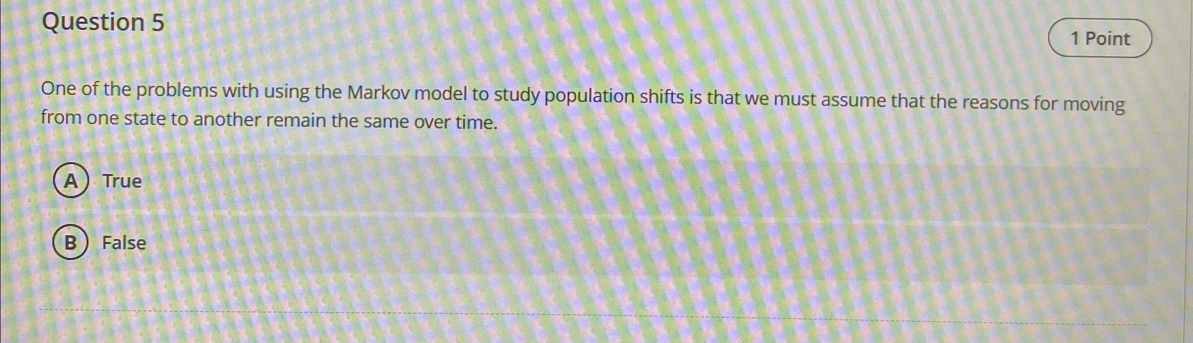  Question 5 1 Point One of the problems with using the