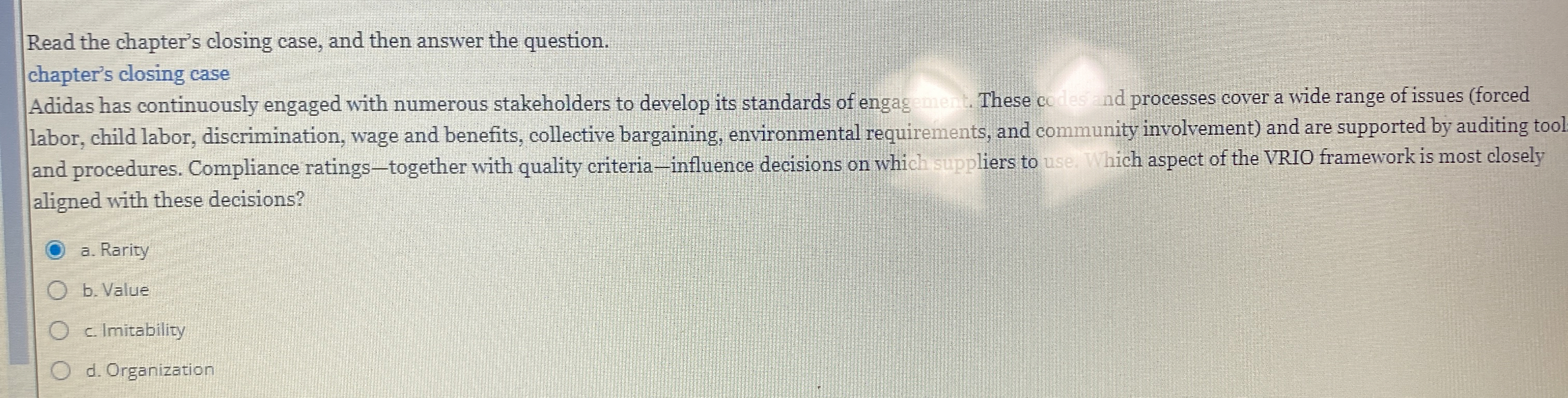  Read the chapter's closing case, and then answer the question. chapter's