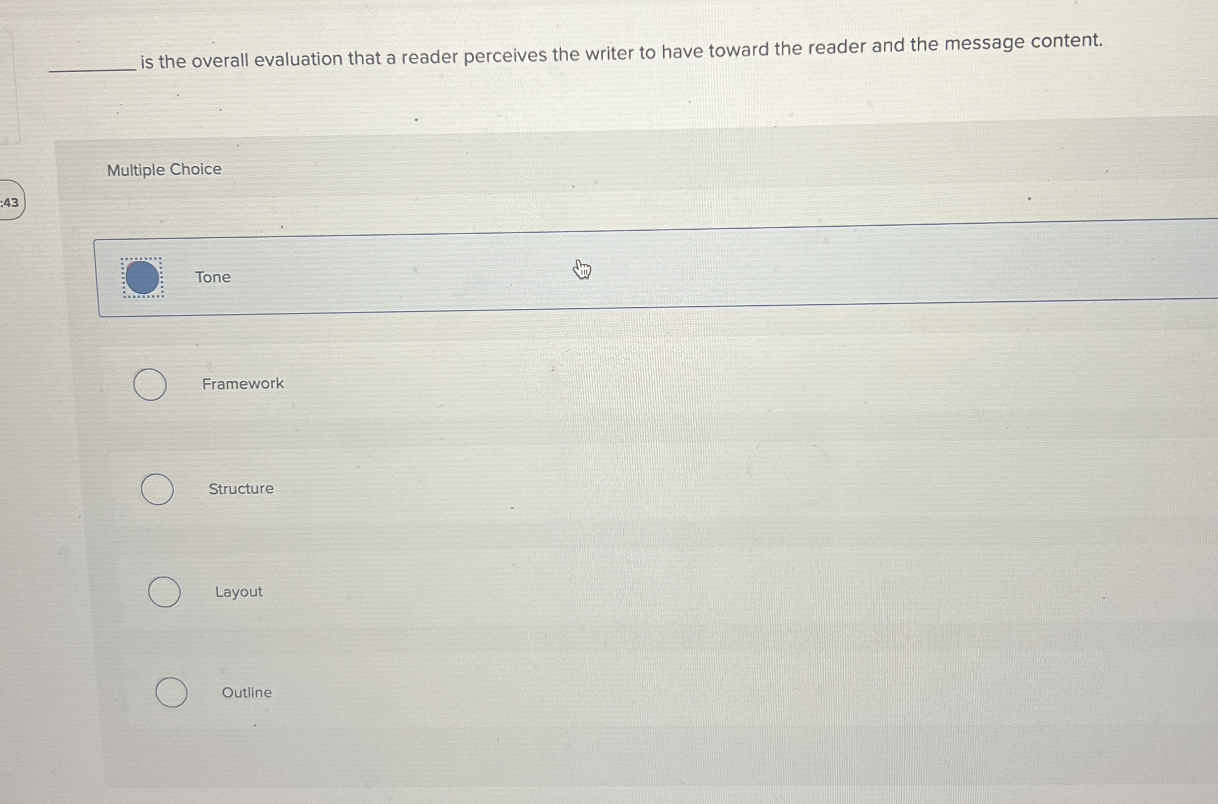  q, is the overall evaluation that a reader perceives the writer