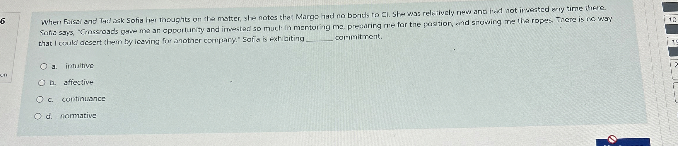  When Faisal and Tad ask Sofia her thoughts on the matter,