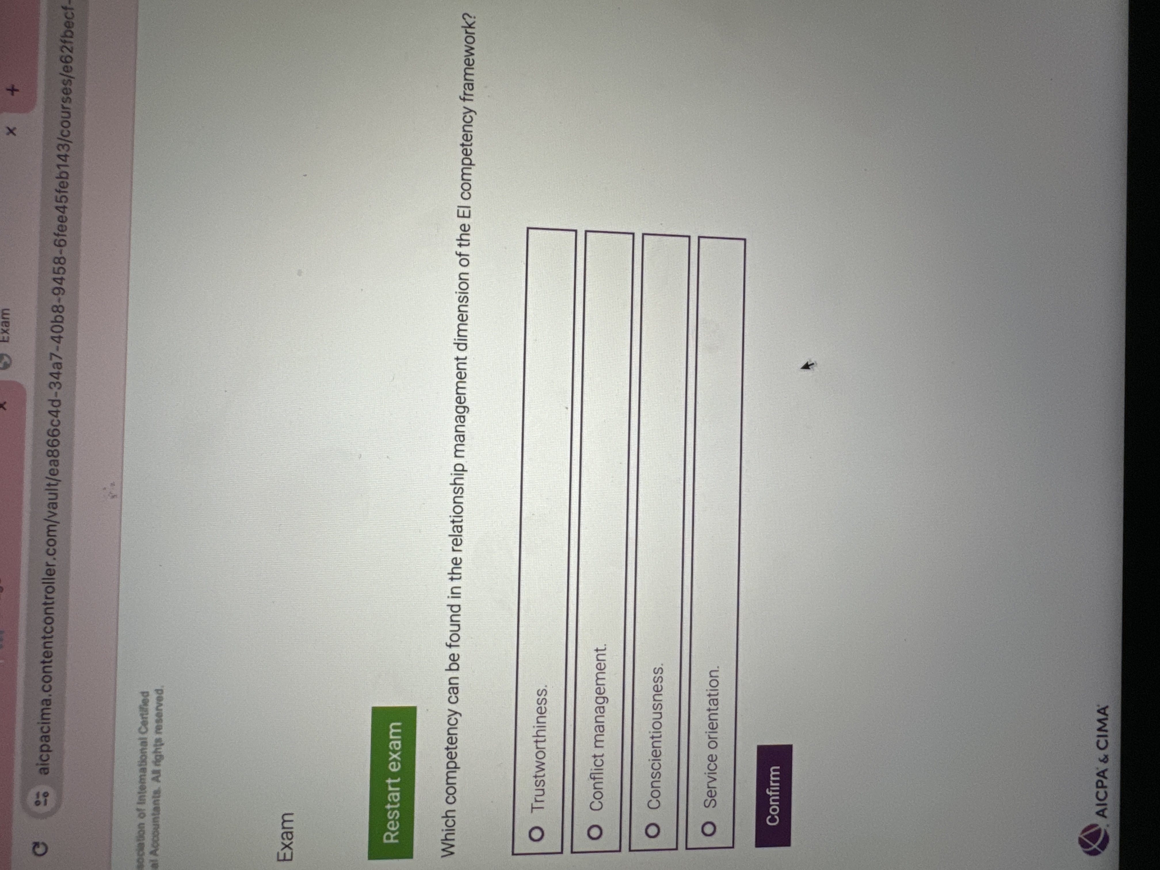  Which competency can be found in the relationship management dimension of