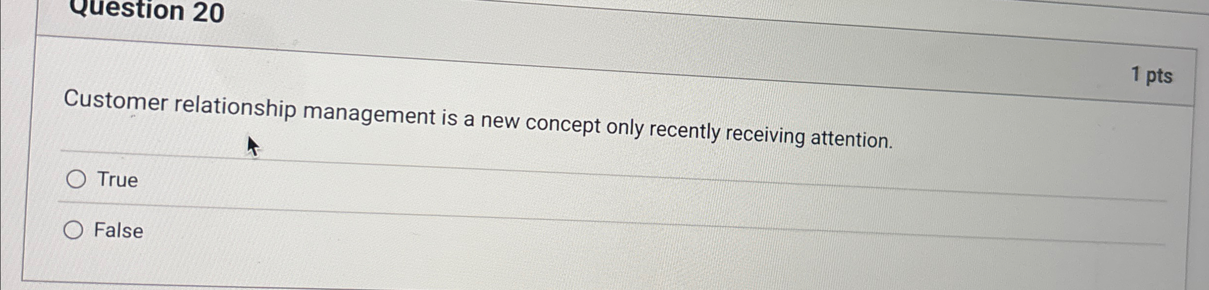  Customer relationship management is a new concept only recently receiving attention.