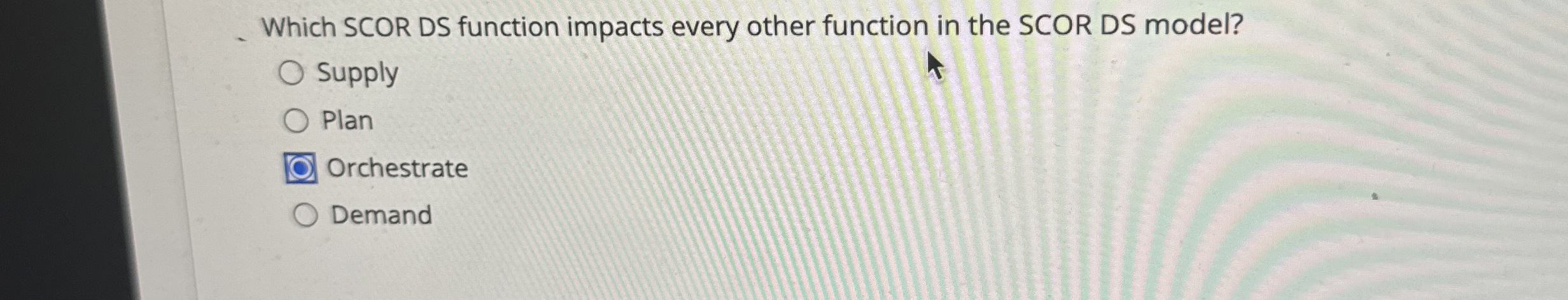  Which SCOR DS function impacts every other function in the SCOR
