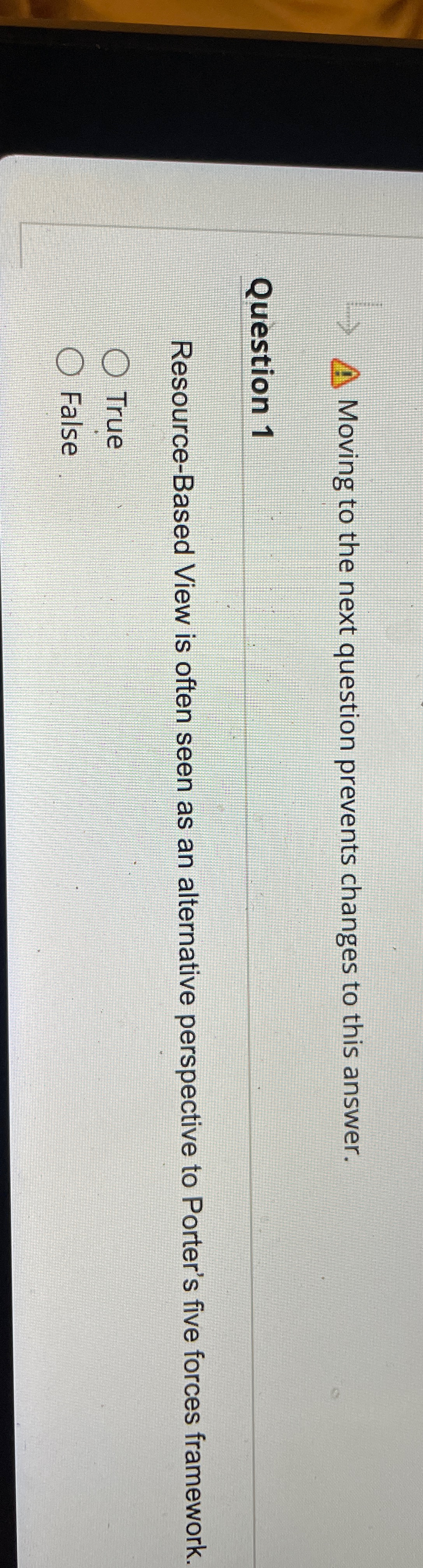  Moving to the next question prevents changes to this answer. Question