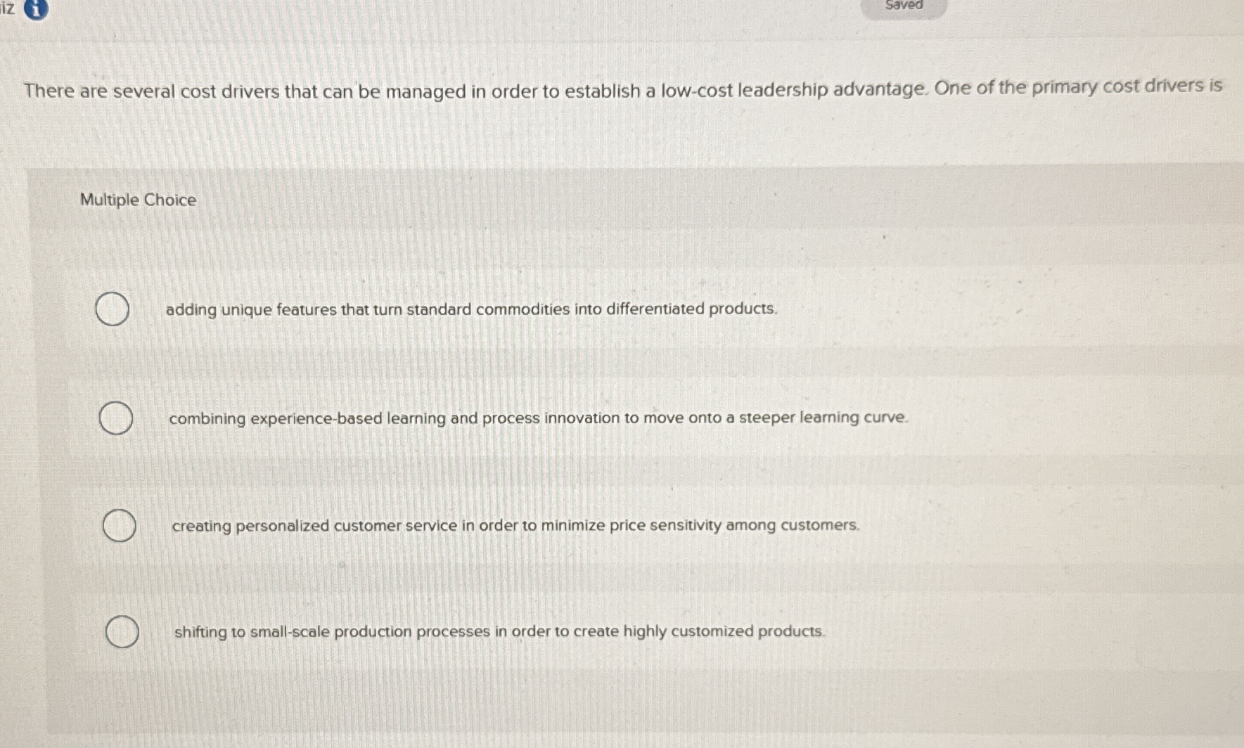  While Smart Guard Inc. incurs $500 to manufacture a home security