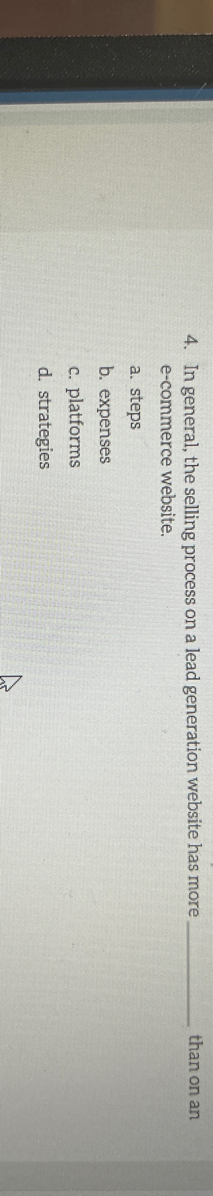  In general, the selling process on a lead generation website has