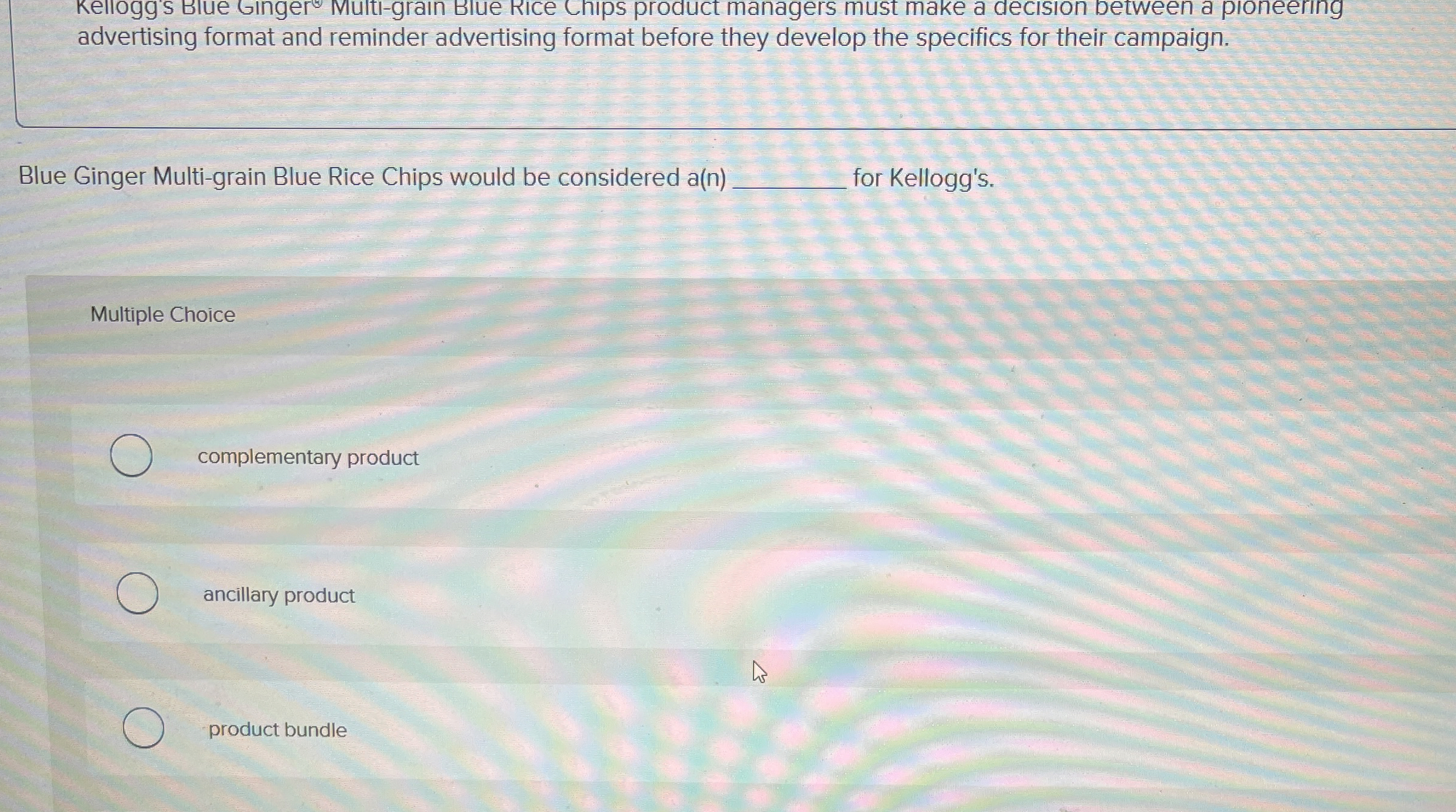  Kellogg's Blue Ginger Mutl-grain Blue Rice Chips product managers must make