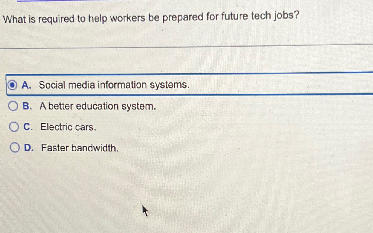  What is required to help workers be prepared for future tech