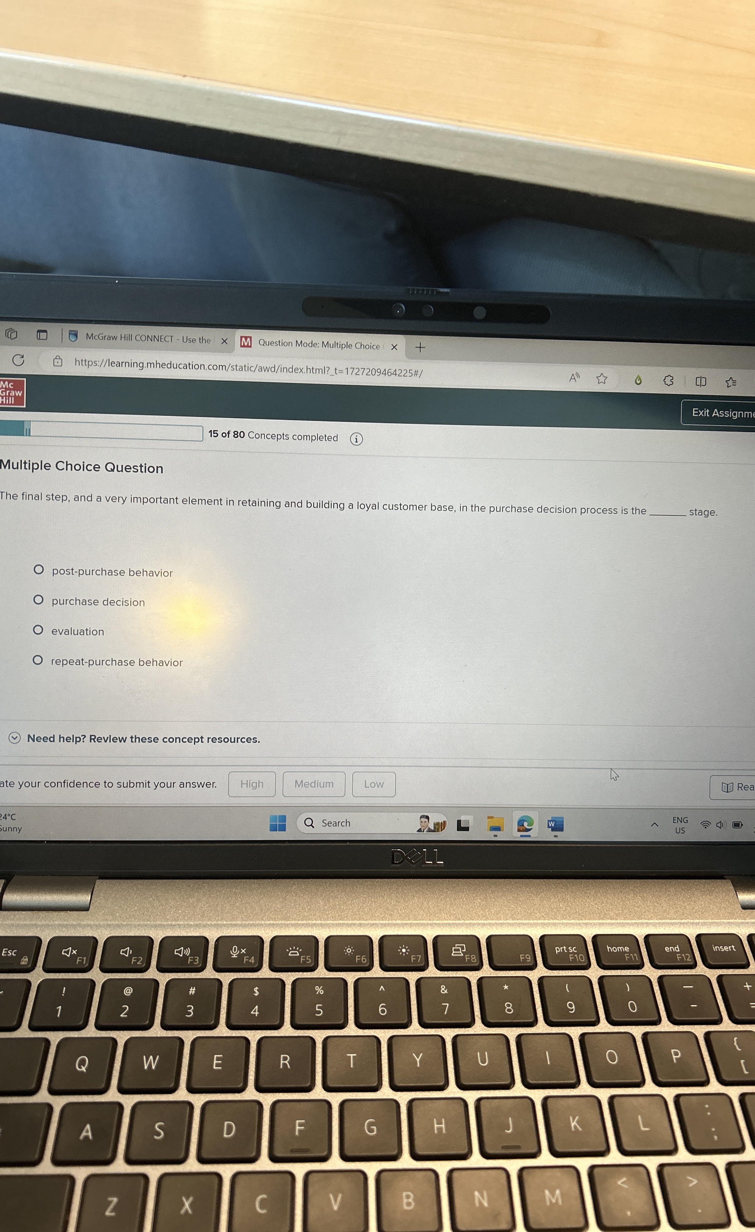  Multiple Choice Question The final step, and a very important element