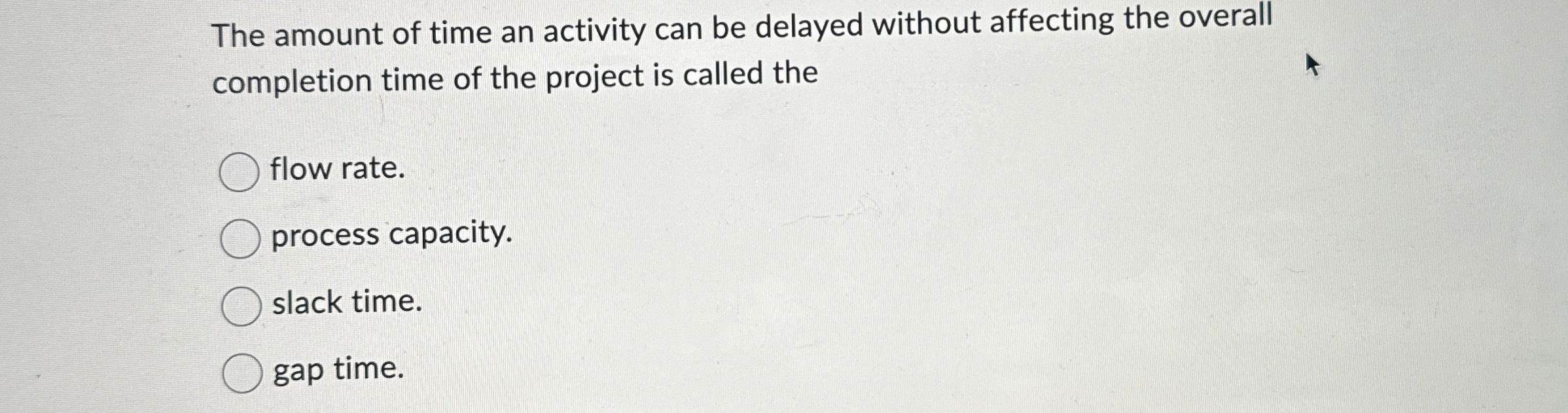  The amount of time an activity can be delayed without affecting