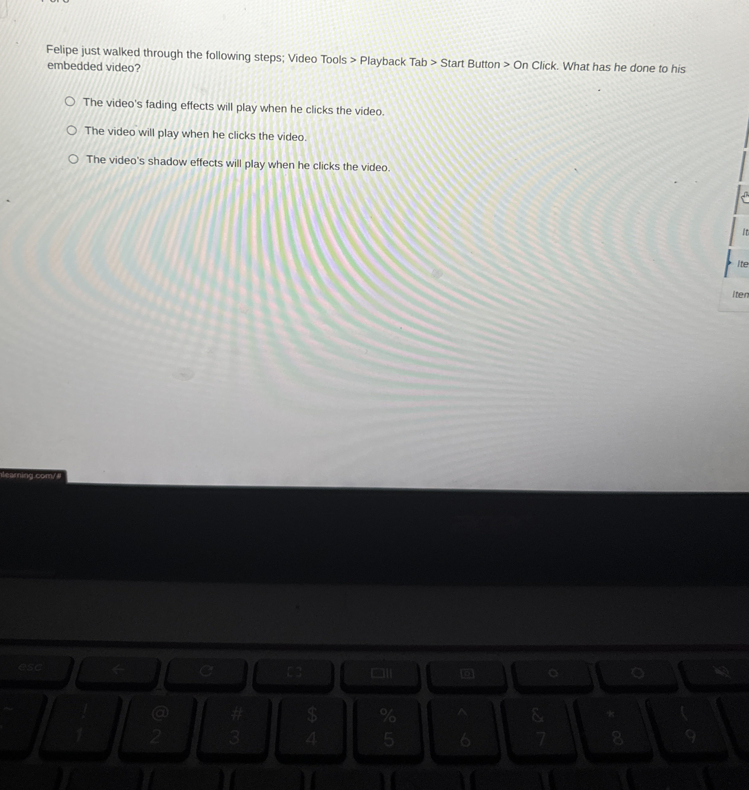  Felipe just walked through the following steps; Video Tools > Playback