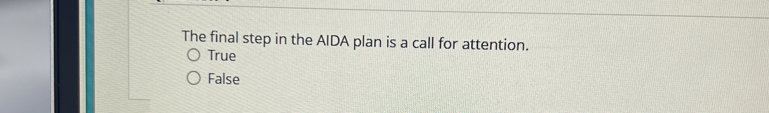  The final step in the AIDA plan is a call for