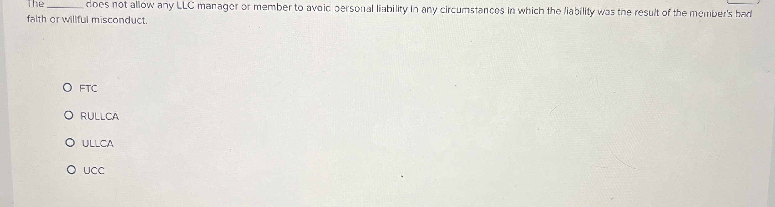  The q, does not allow any LLC manager or member to