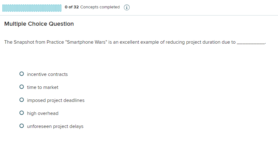  Multiple Choice Question The Snapshot from Practice "Smartphone Wars" is an
