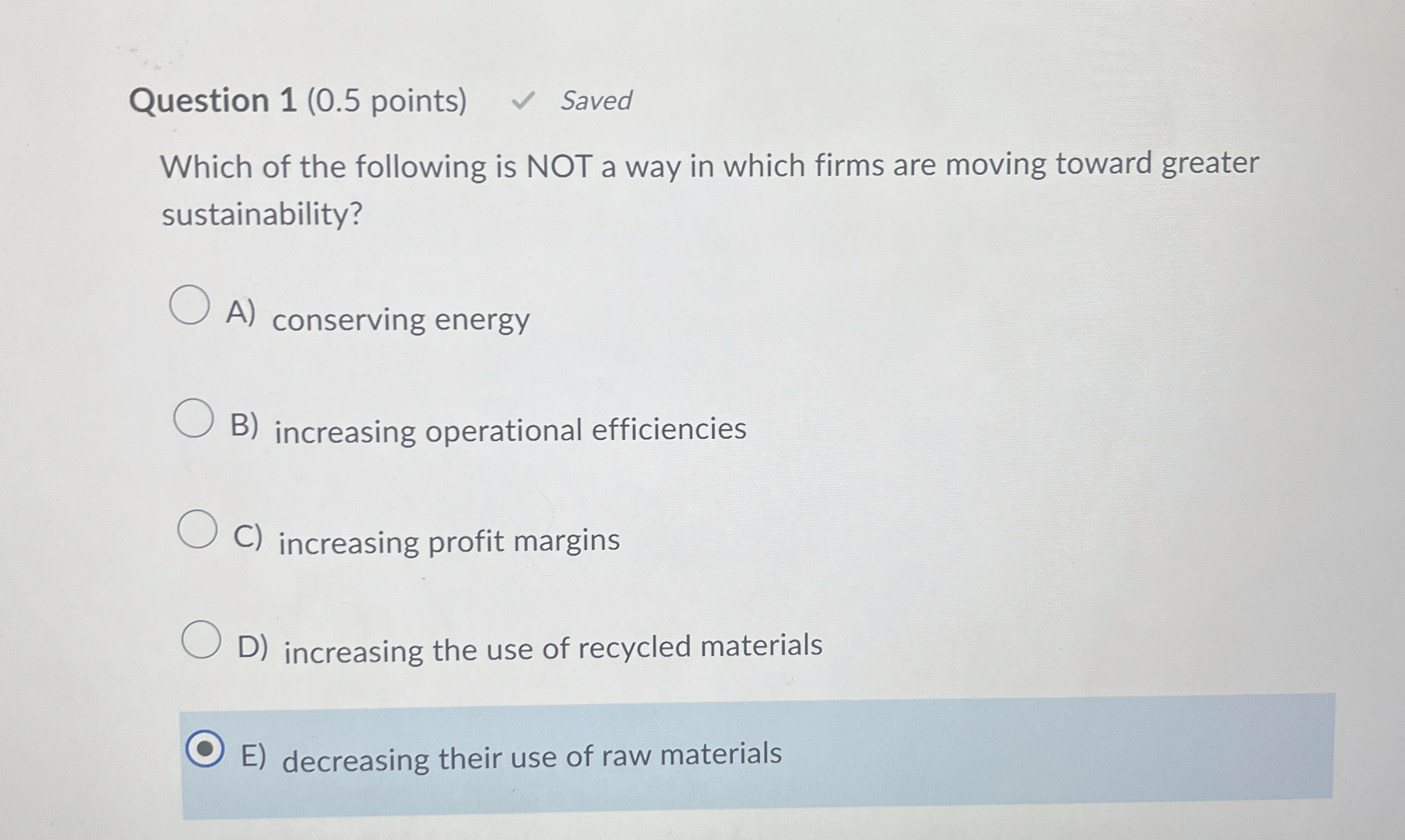  Question 1(0.5 points) Saved Which of the following is NOT a
