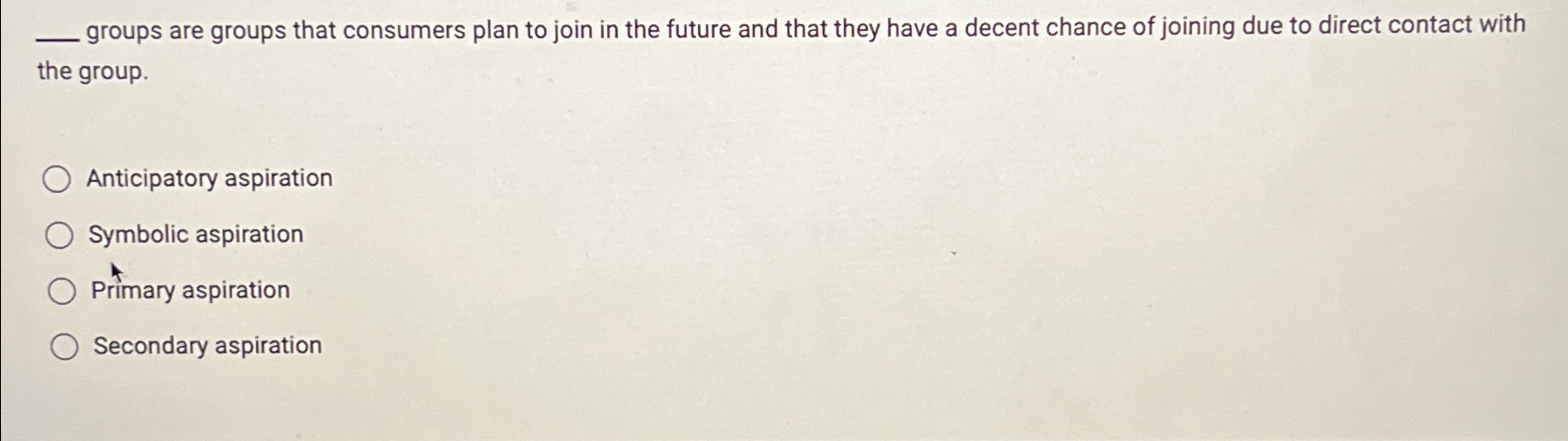  groups are groups that consumers plan to join in the future