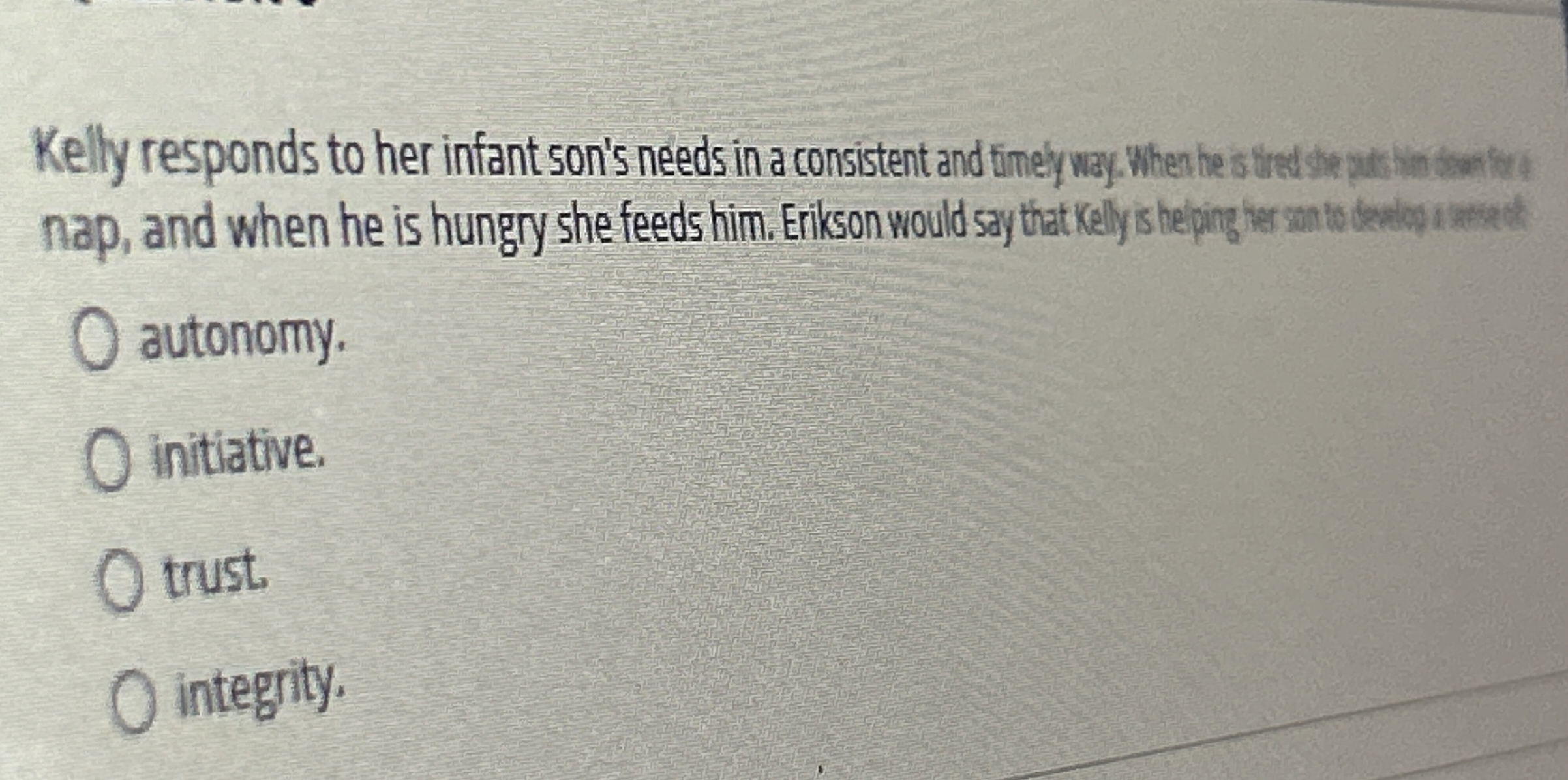  autonomy. initiative. trust. integrity. 