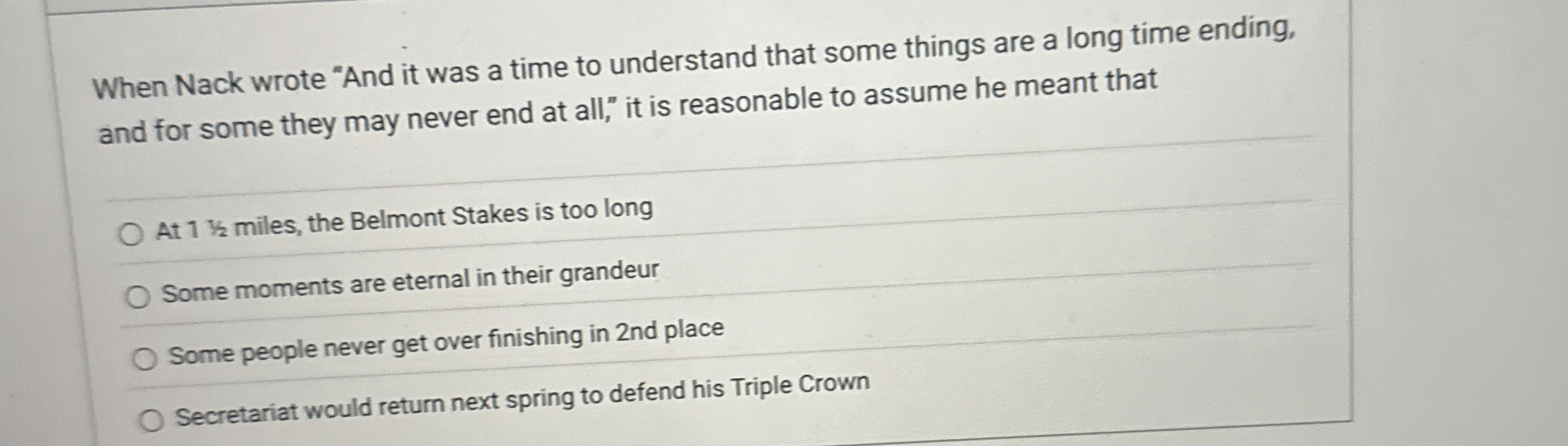  When Nack wrote "And it was a time to understand that