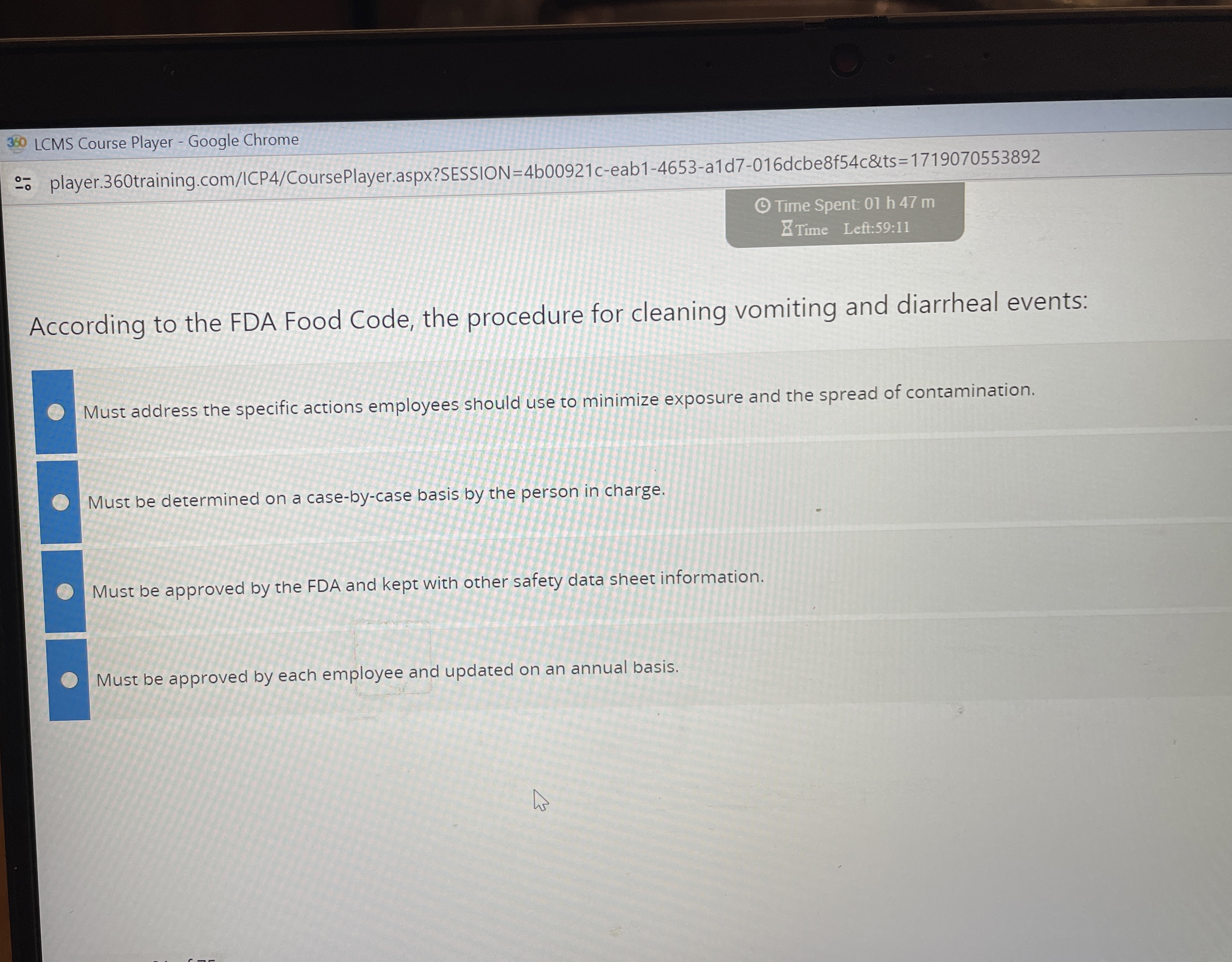  360 LCMS Course Player - Google Chrome -- player.360training.com/ICP4/CoursePlayer.aspx?SESSION =4b00921c-eab1-4653-a1d7-016dcbe8f54c&ts=1719070553892 (C)