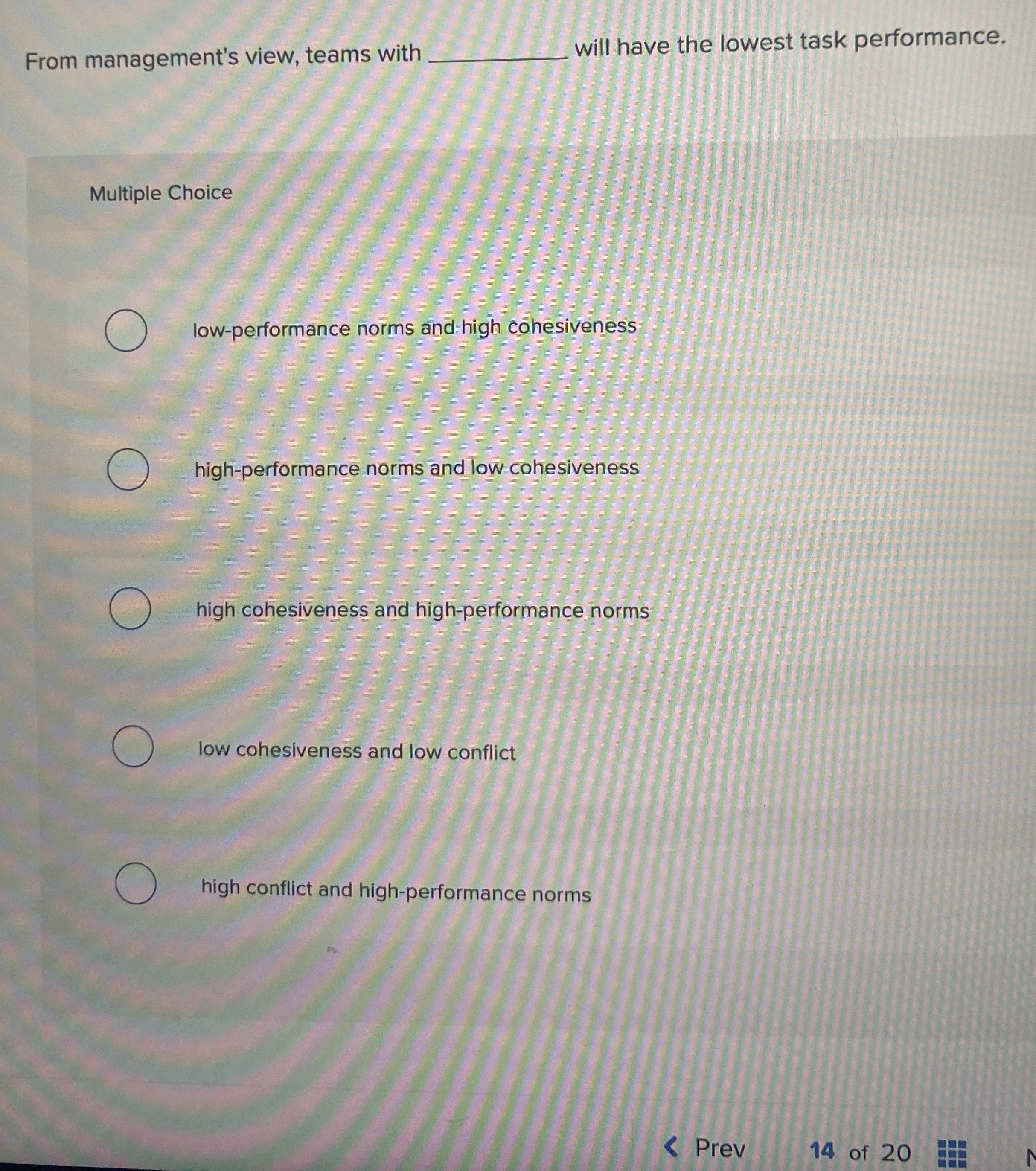  From management's view, teams with q, will have the lowest task