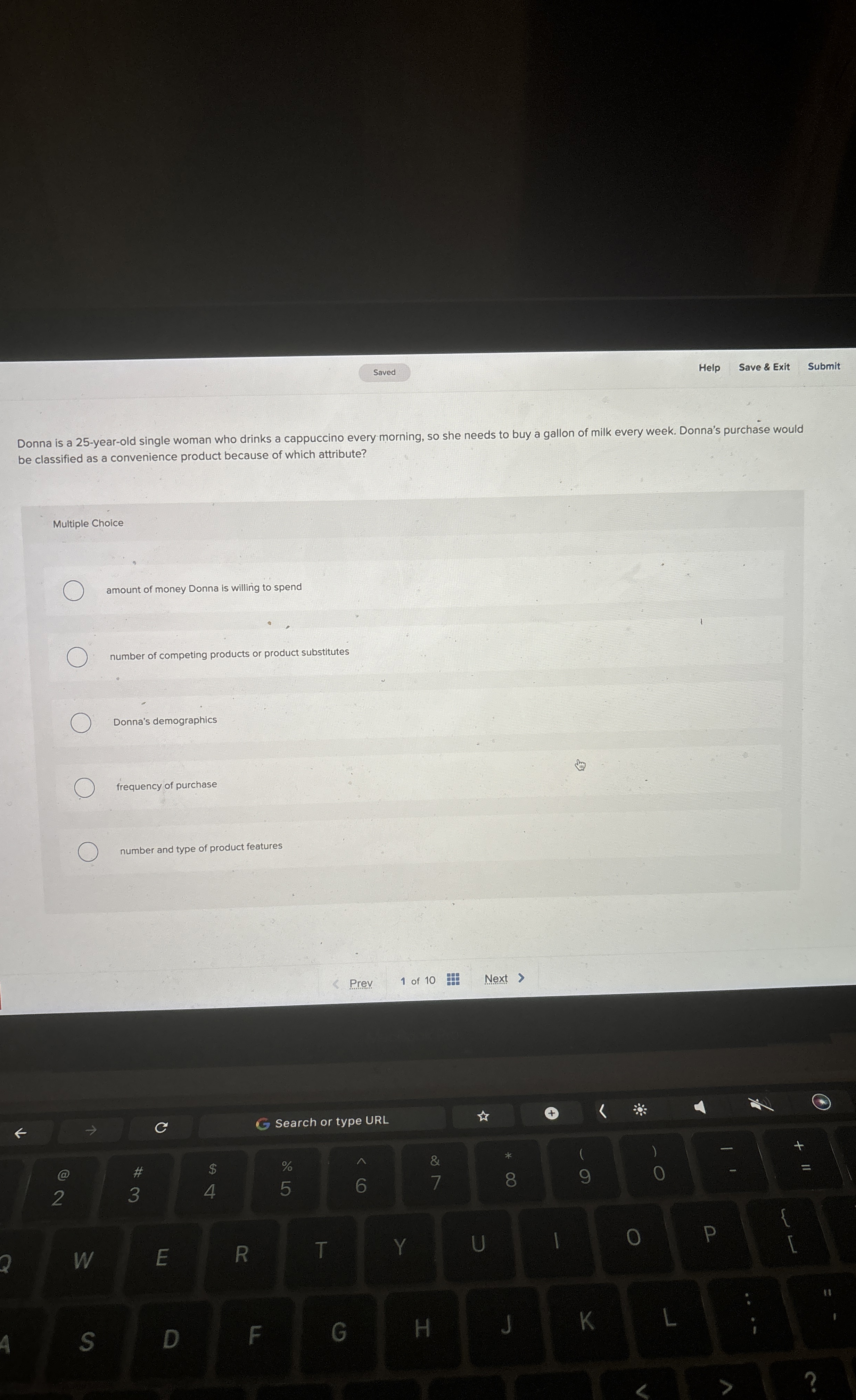  Saved Help Save & Exit Submit Donna is a 25-year-old single