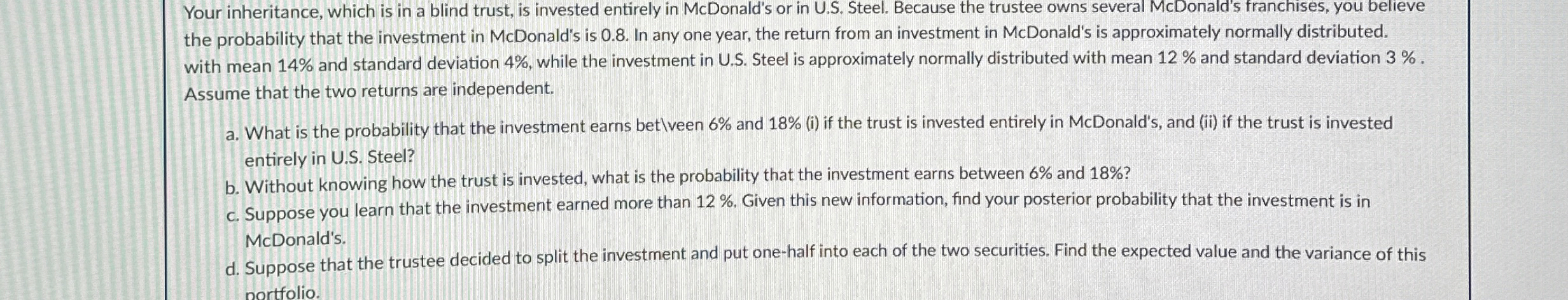  Solve with Excel, Show steps and Post Steps. Please and Thank