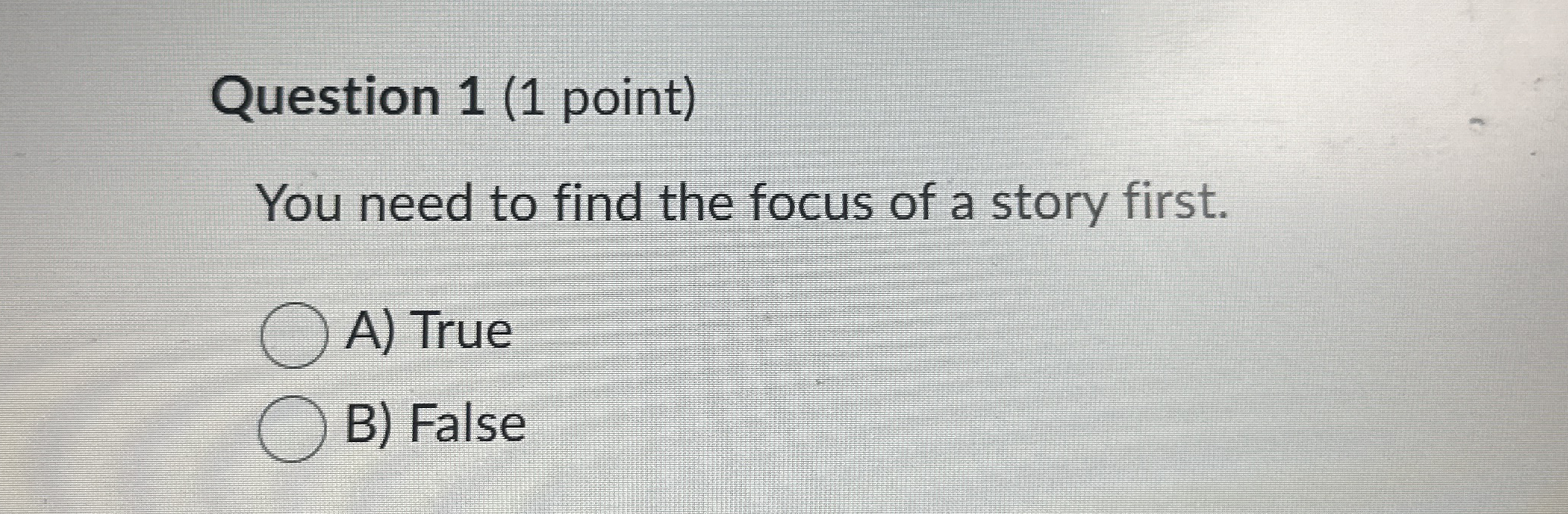  Question 1(1 point) You need to find the focus of a