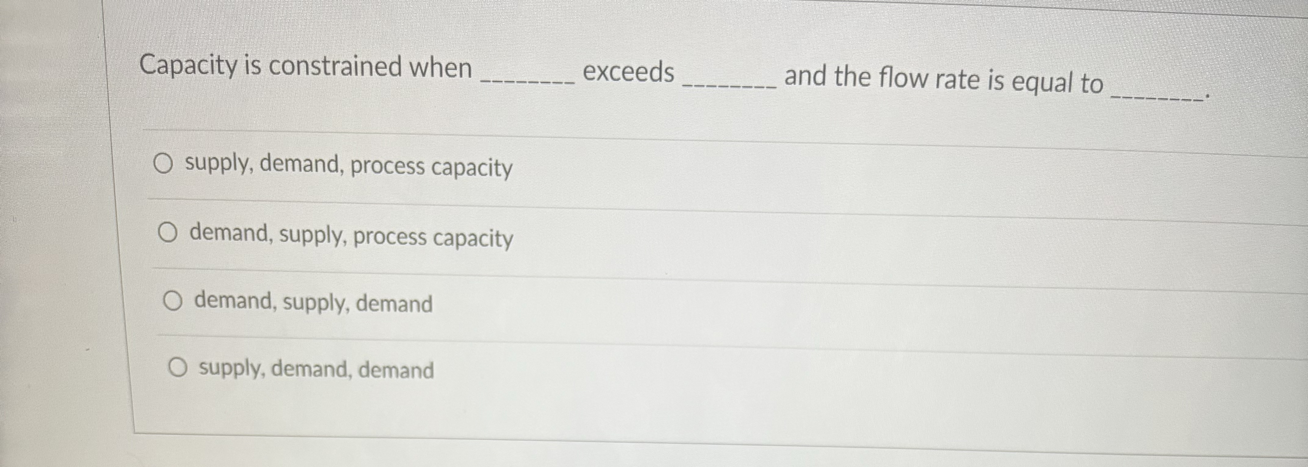 Capacity is constrained when q, exceeds q, and the flow rate