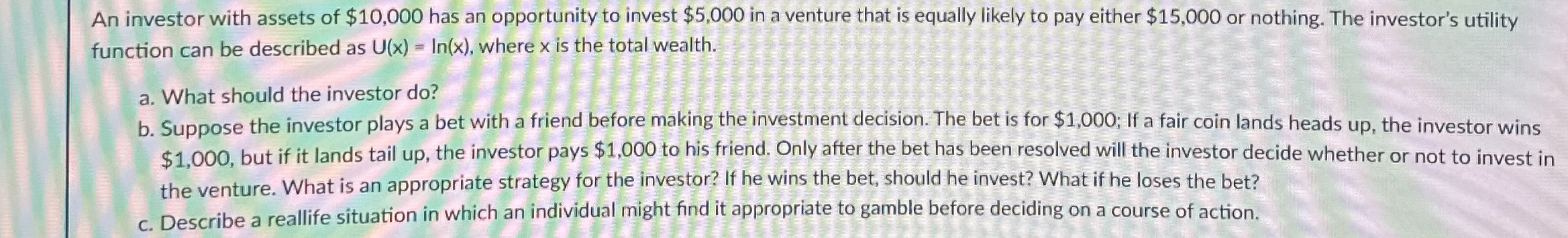  Solve with excel, Show Steps and Post them please. Thank you!
