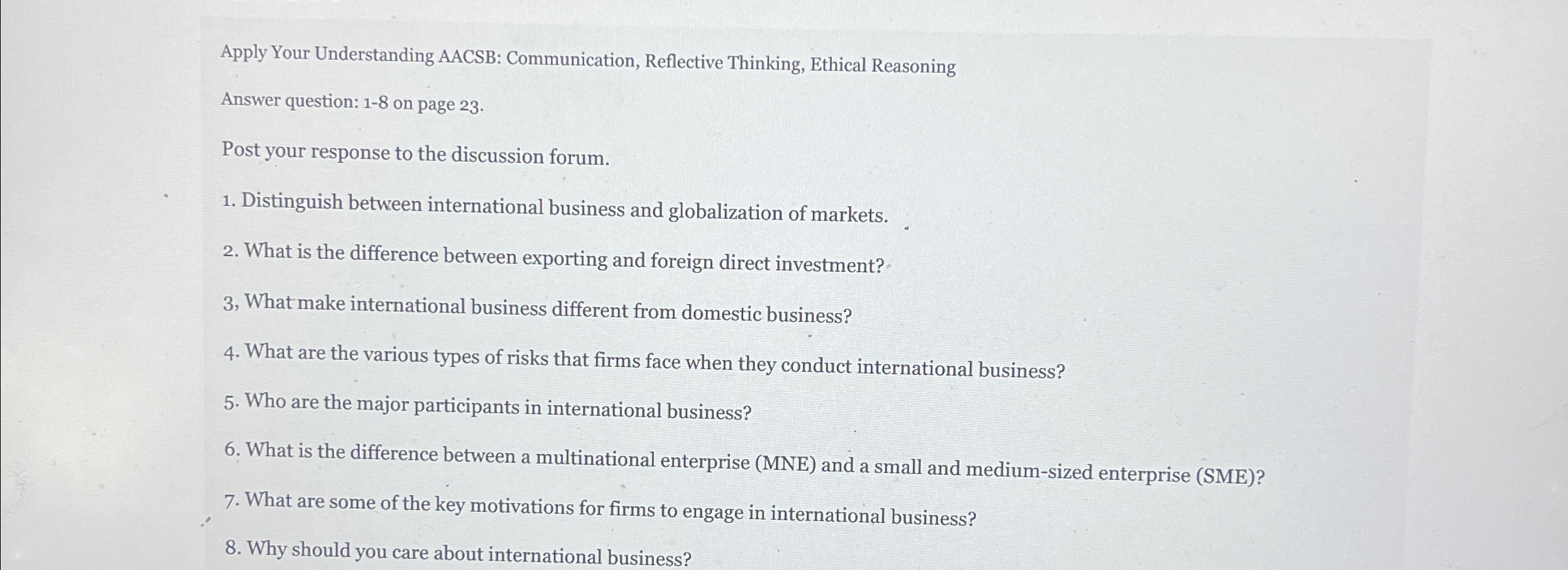  Apply Your Understanding AACSB: Communication, Reflective Thinking, Ethical Reasoning Answer question: