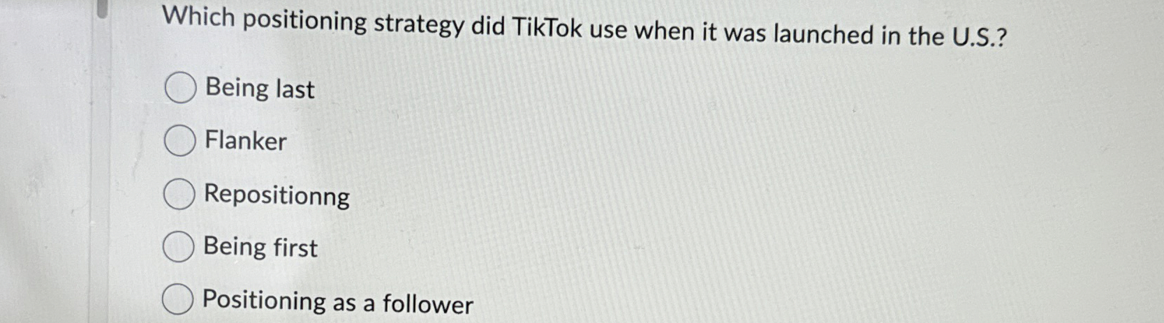  Which positioning strategy did TikTok use when it was launched in