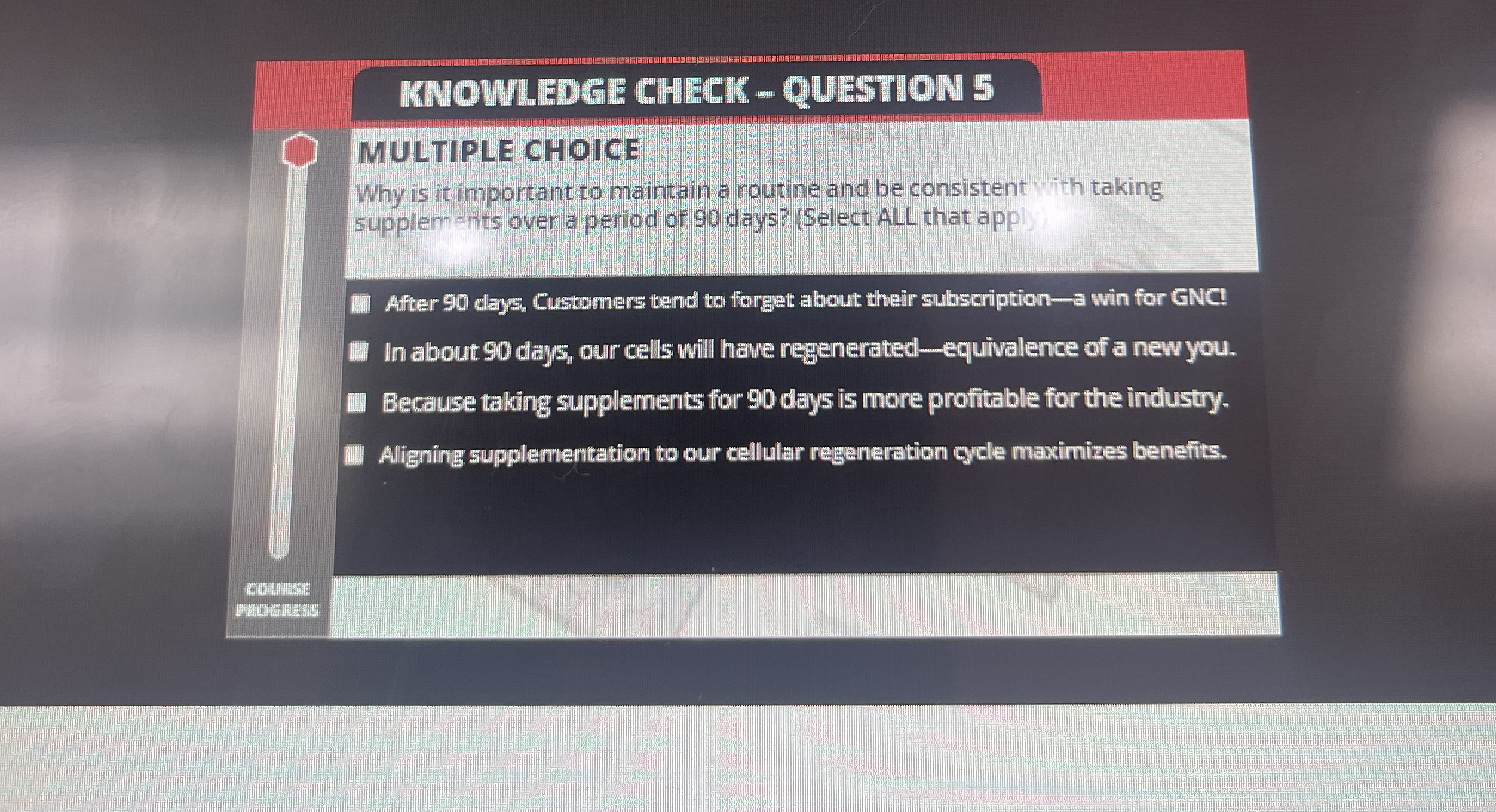  KNOWLEDEE CHECK - QUESTION 5 MULTIPLE CHOICE Why is it important