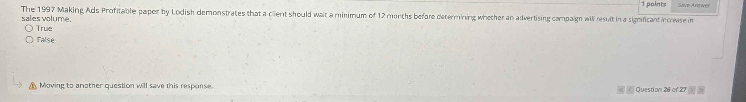  The 1997 Making Ads Profitable paper by Lodish demonstrates that a