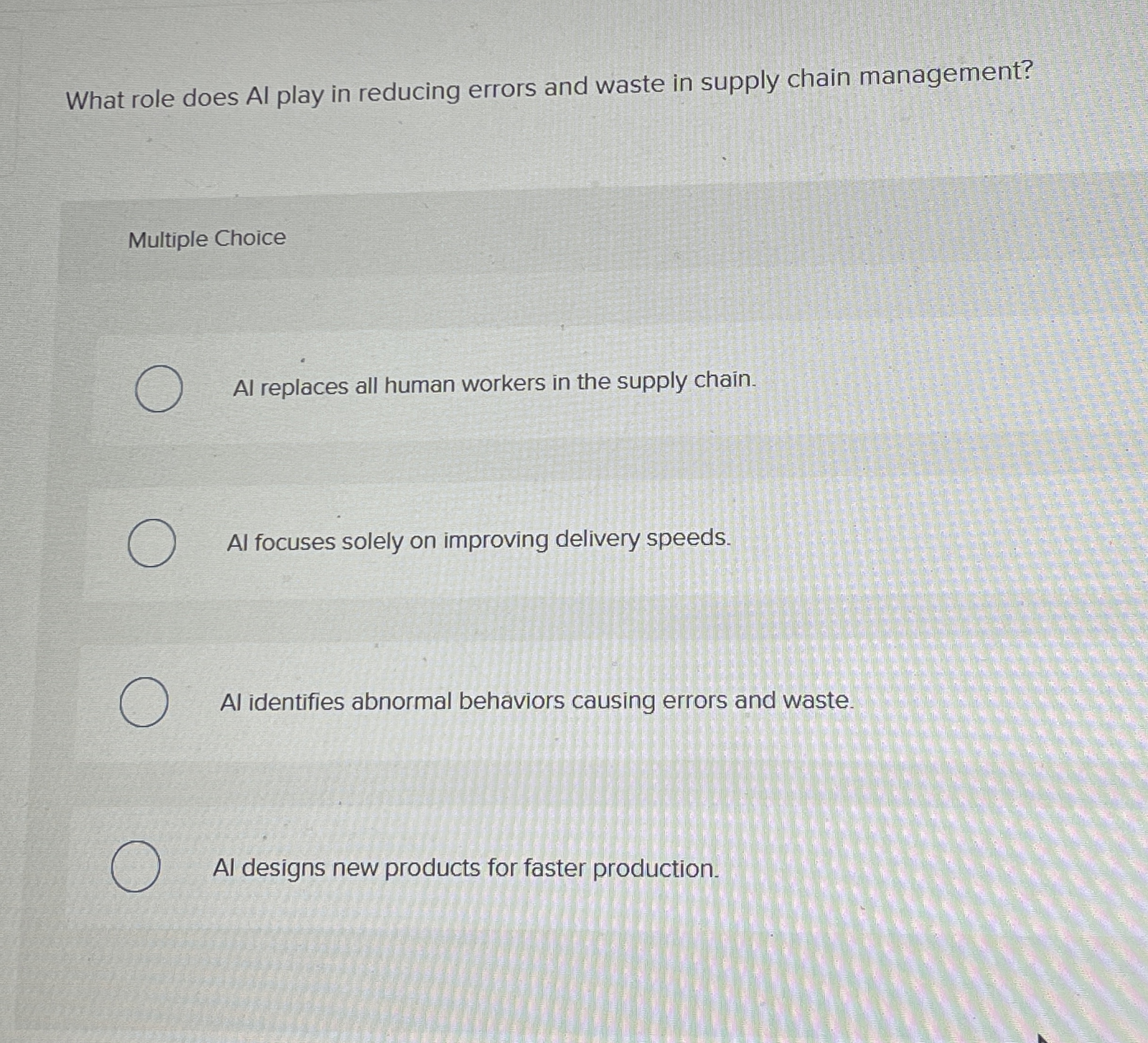  What role does Al play in reducing errors and waste in