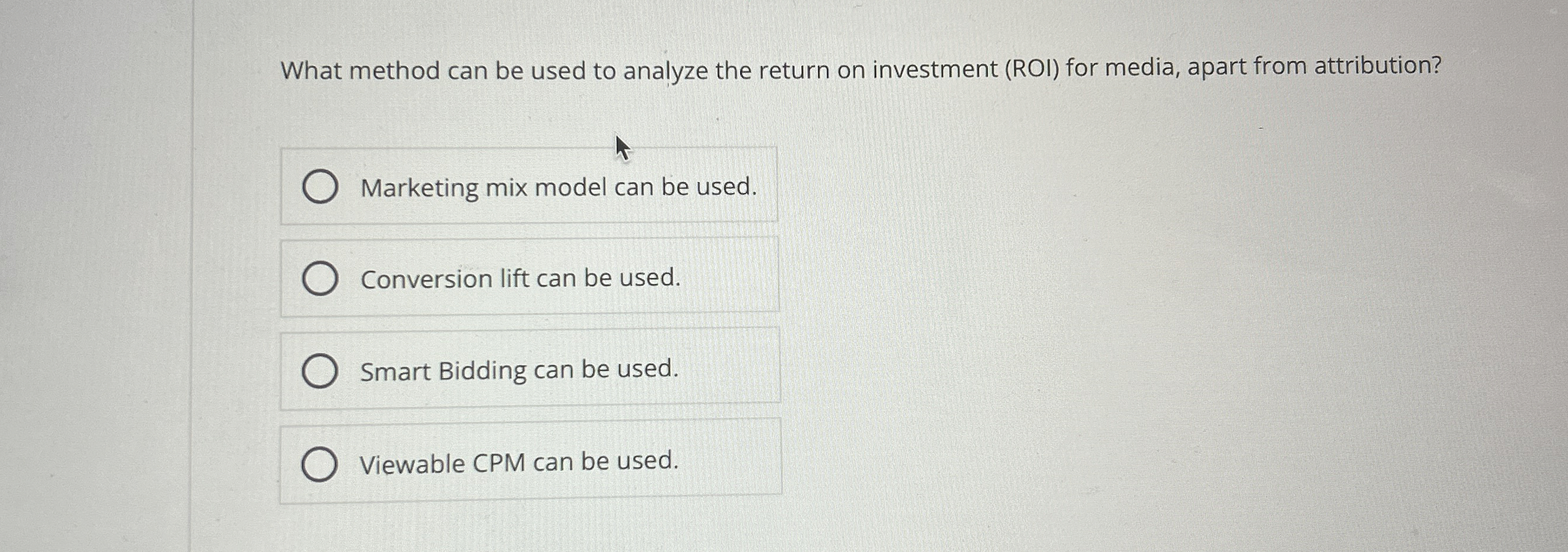 What method can be used to analyze the return on investment
