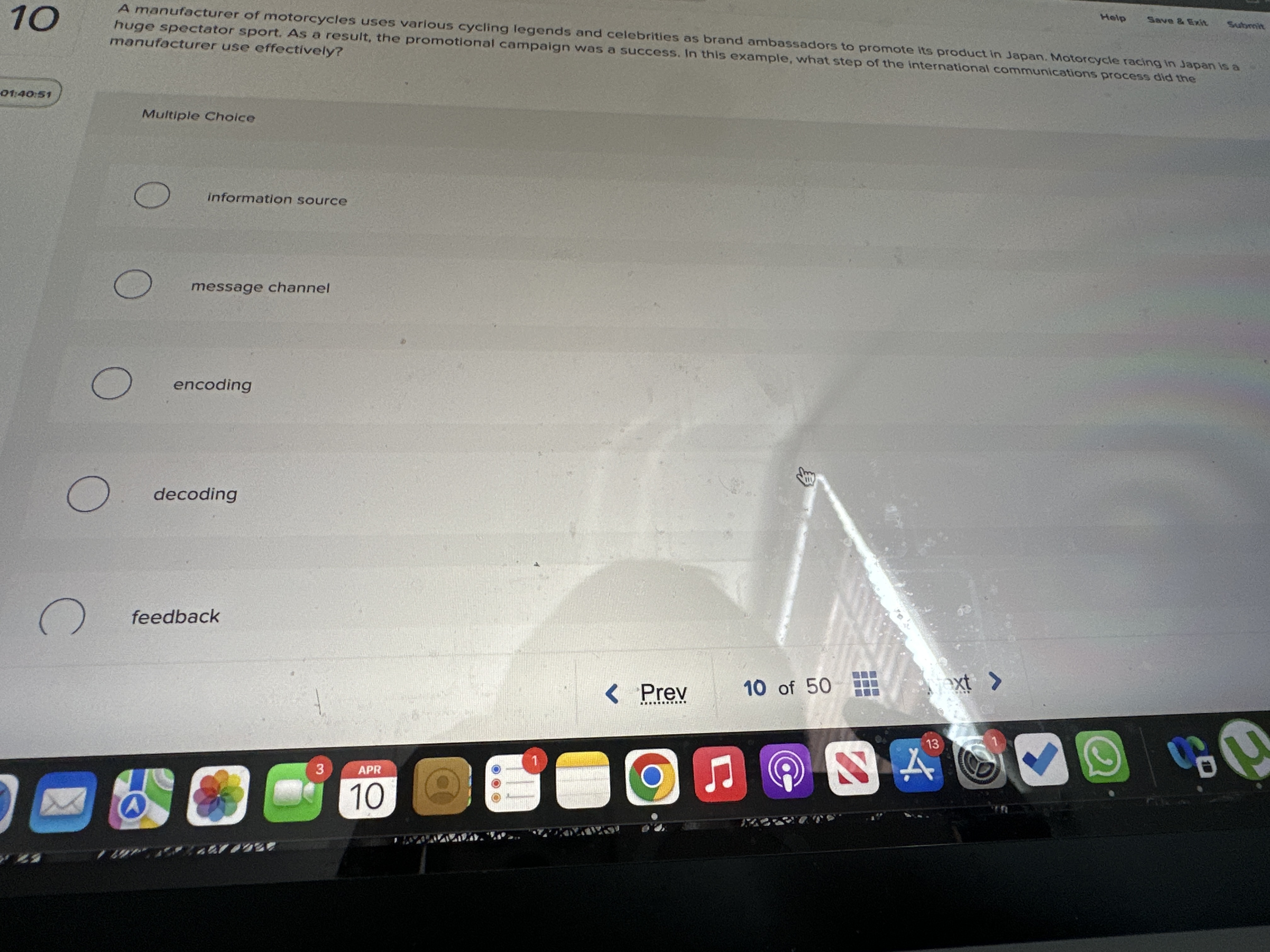  manufacturer use effectively? Multiple choice information source message channel encoding decoding
