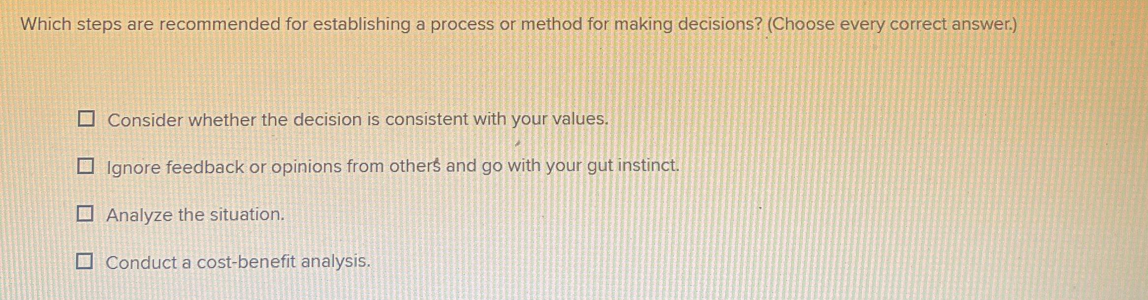  Which steps are recommended for establishing a process or method for