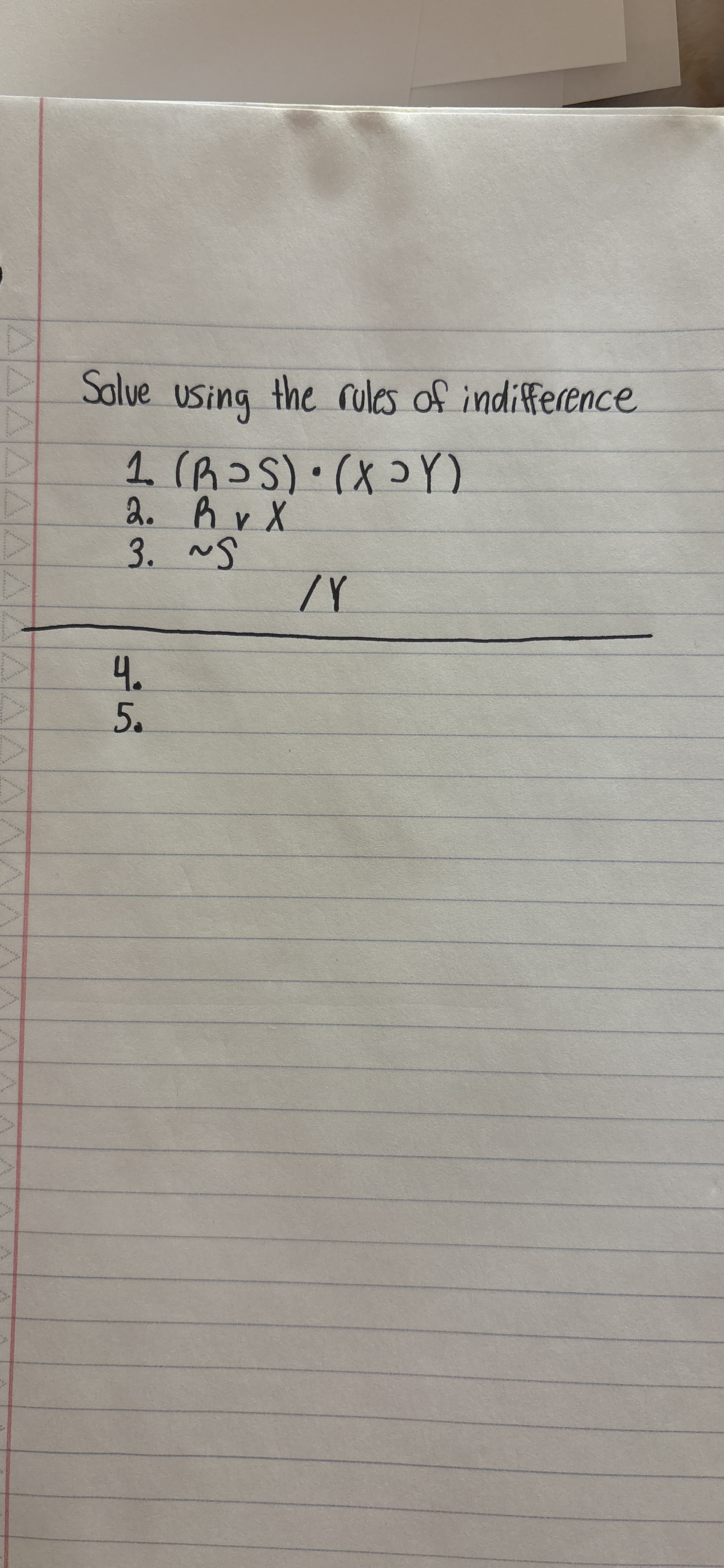  Solve using the rules of indifference 