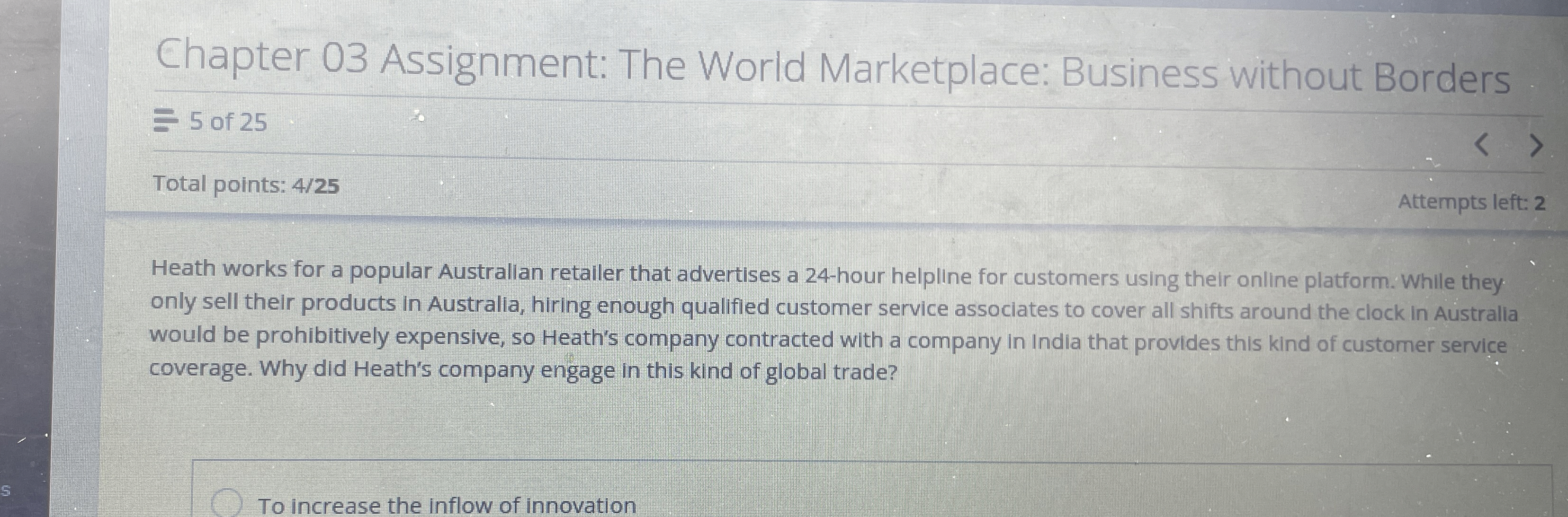  Chapter 03 Assignment: The World Marketplace: Business without Borders 5 of