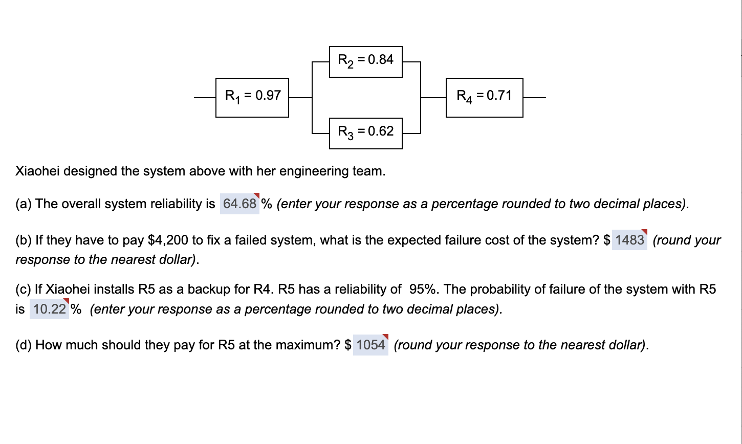  Xiaohei designed the system above with her engineering team. (a) The