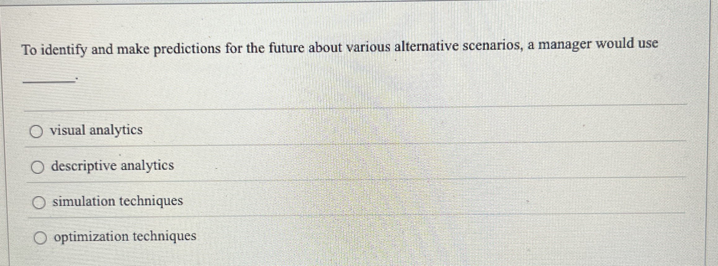  To identify and make predictions for the future about various alternative