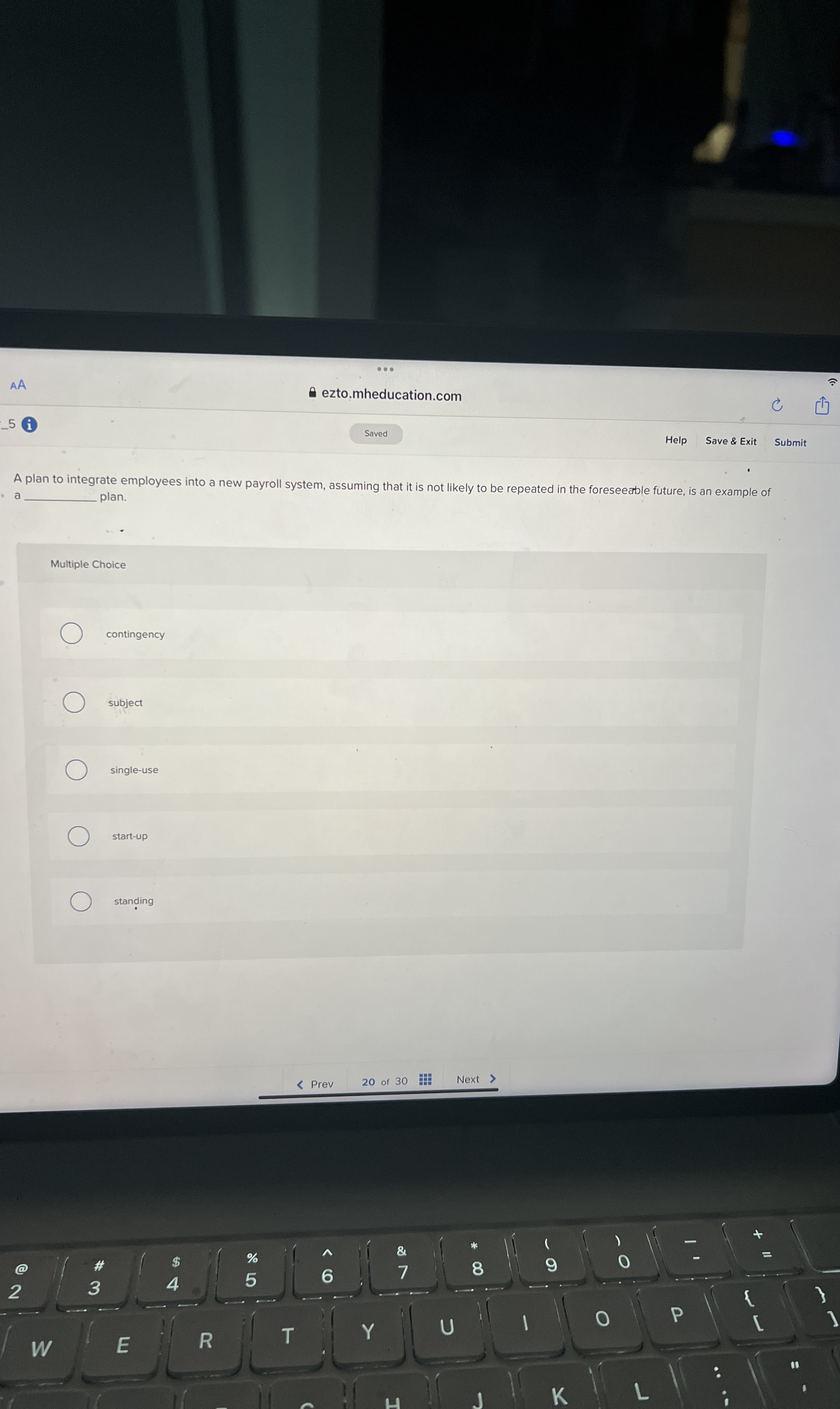  A plan to integrate employees into a new payroll system, assuming