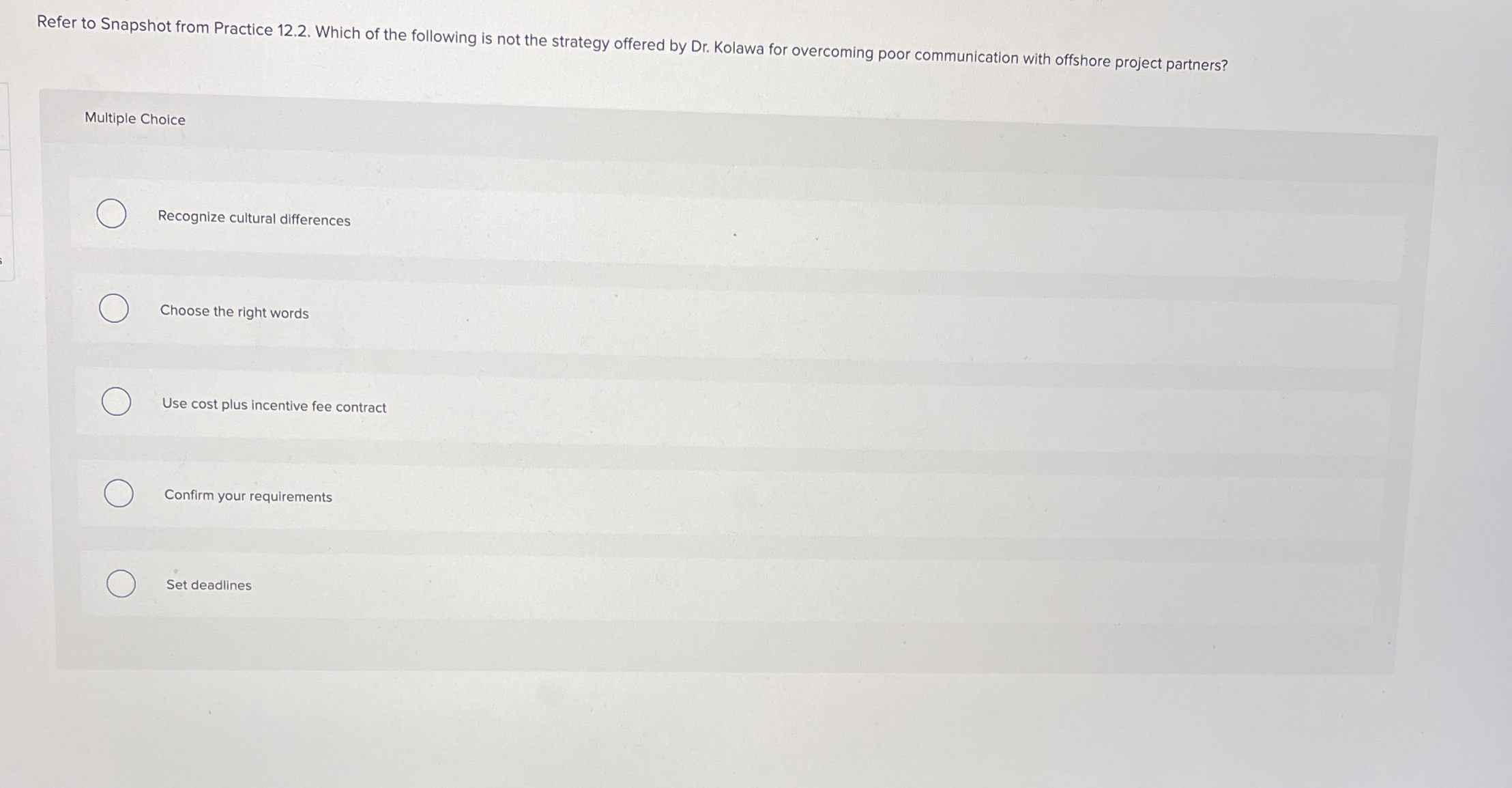  Refer to Snapshot from Practice 12.2. Which of the following is