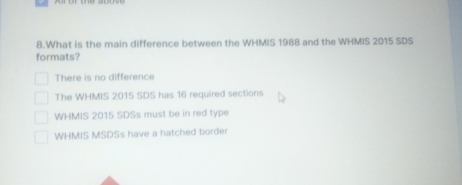  What is the main difference between the WHMIS 1988 and the