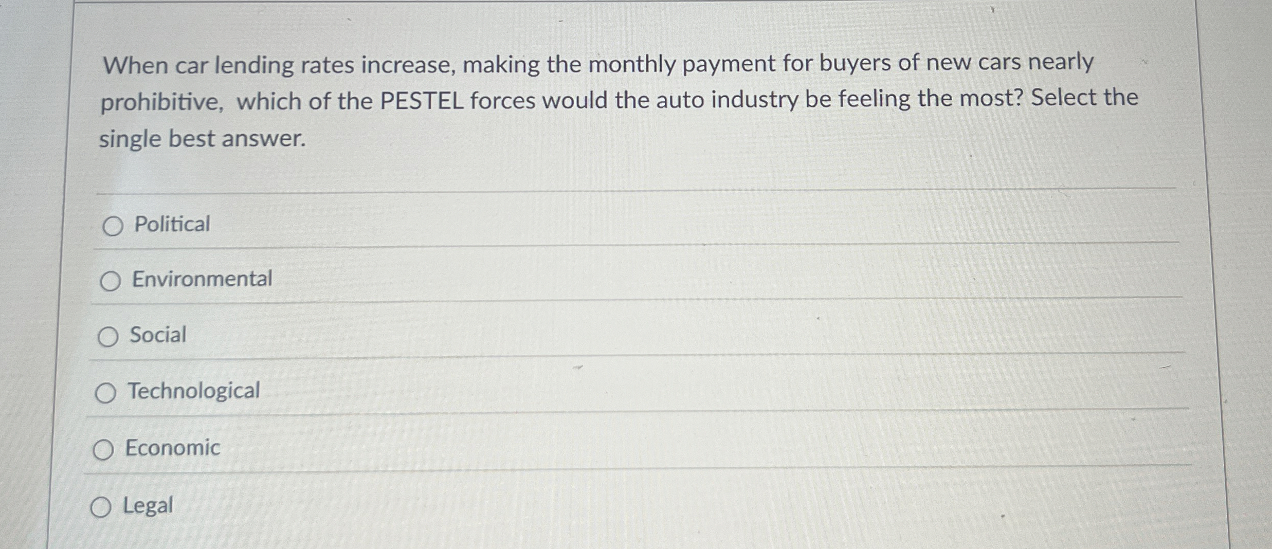  When car lending rates increase, making the monthly payment for buyers